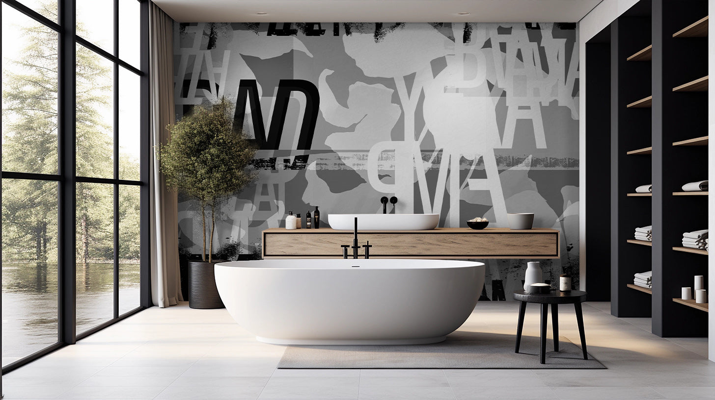 Image of Radical Empathy in Charcoal - Wallpaper Mural - Quick Ship