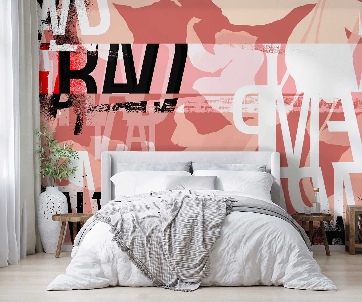 Image of Radical Empathy in Coral - Wallpaper Mural - Quick Ship Mural