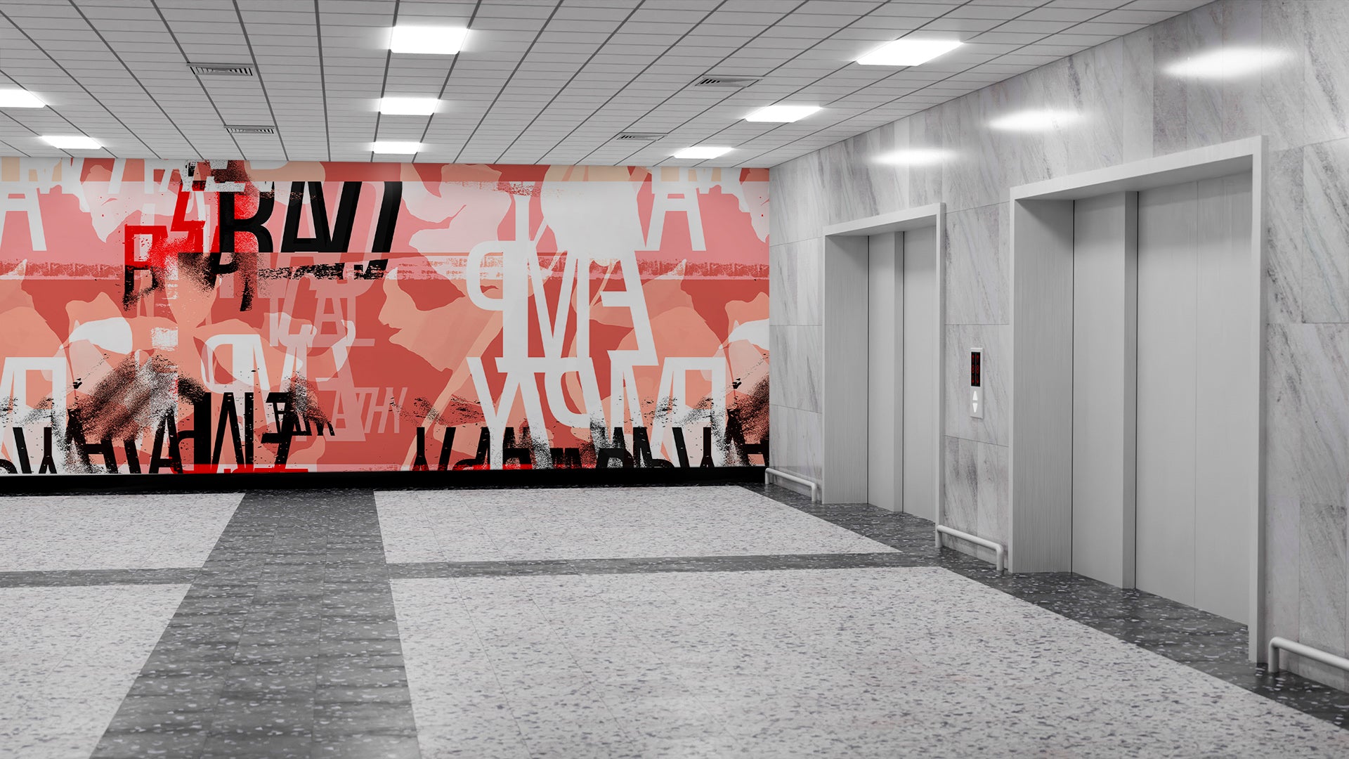 Image of Radical Empathy in Coral - Wallpaper Mural - Quick Ship Mural