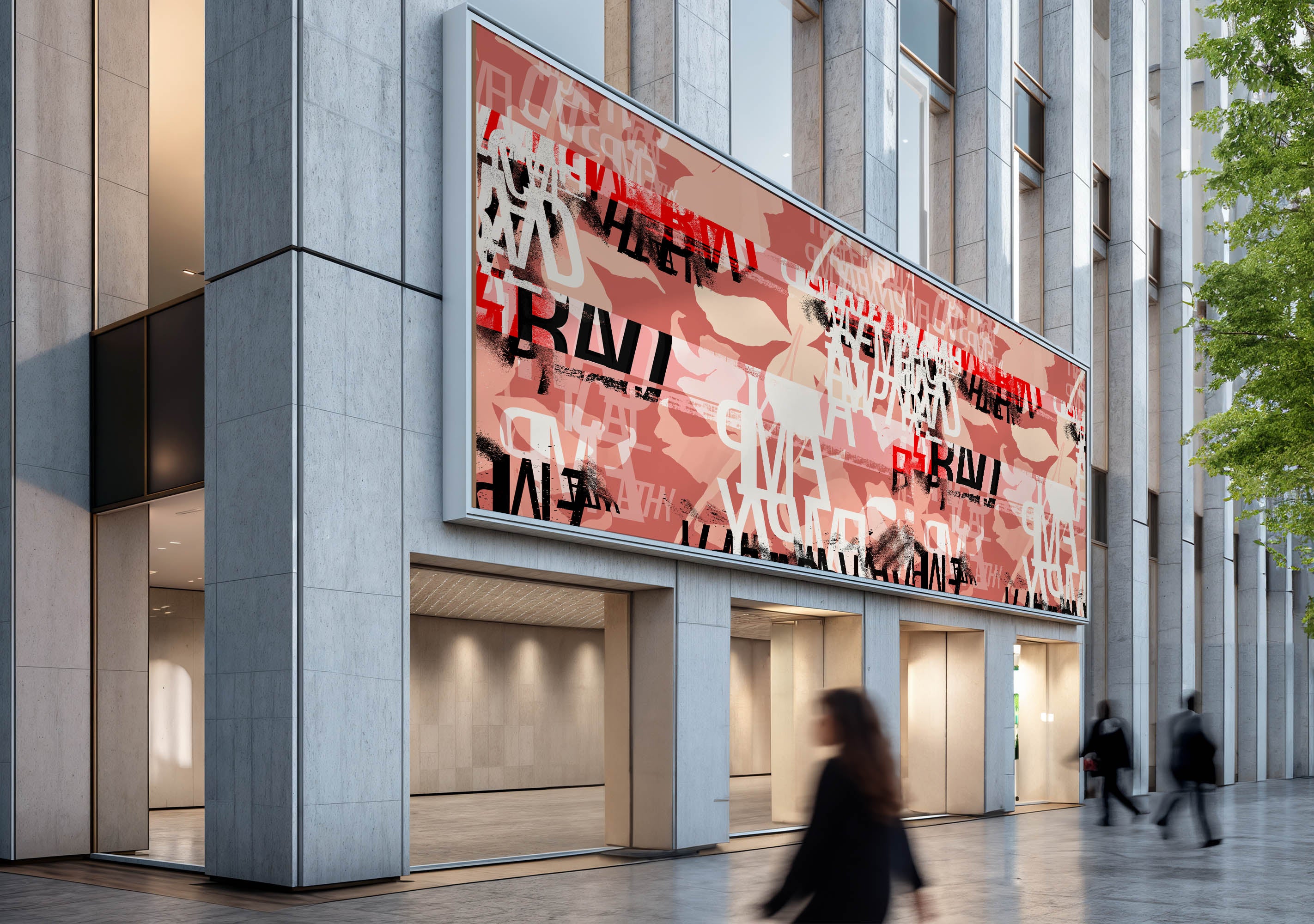 Image of Radical Empathy in Coral - Wallpaper Mural - Quick Ship Mural