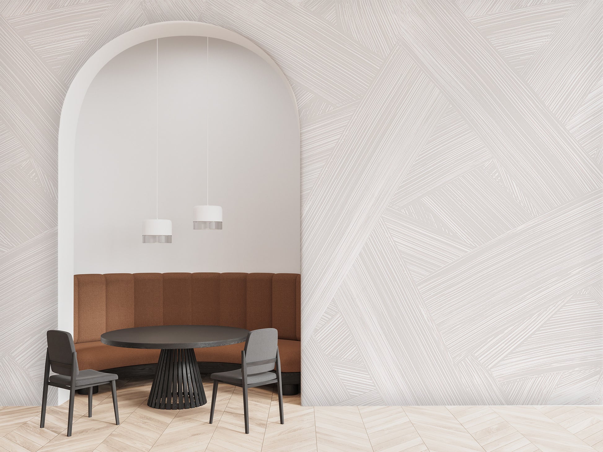 Raked in Bone - Quick Ship Mural