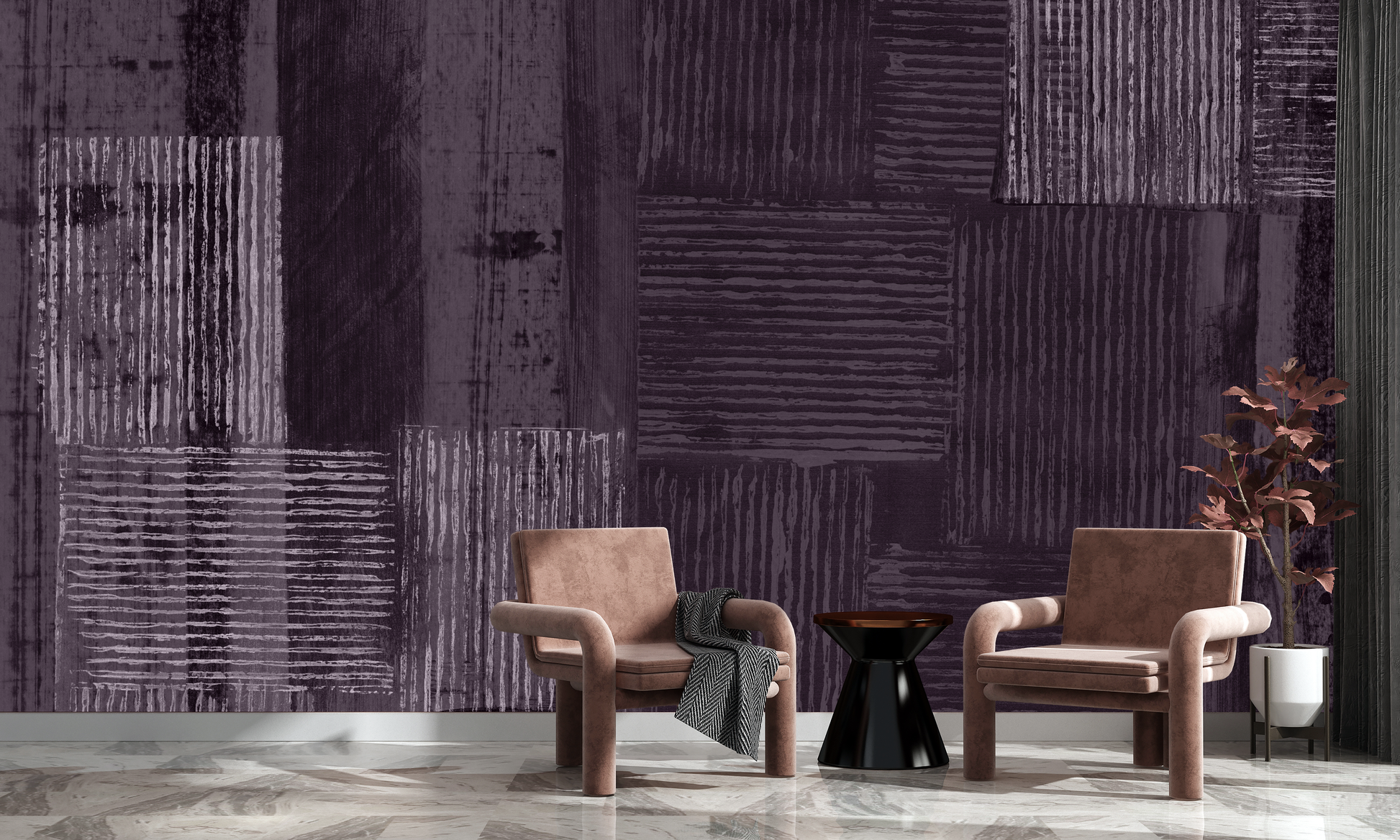 Redwoods in Orchid Mist - Wallpaper Mural - Quick Ship