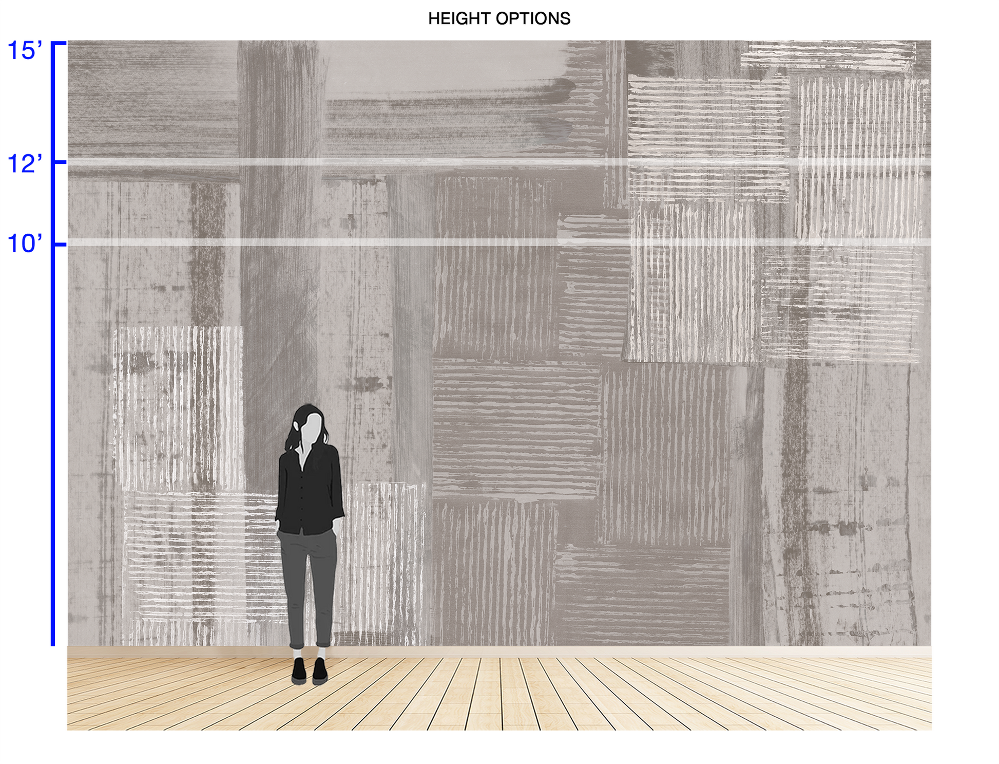 Redwoods in Pebble - Wallpaper Mural - Quick Ship