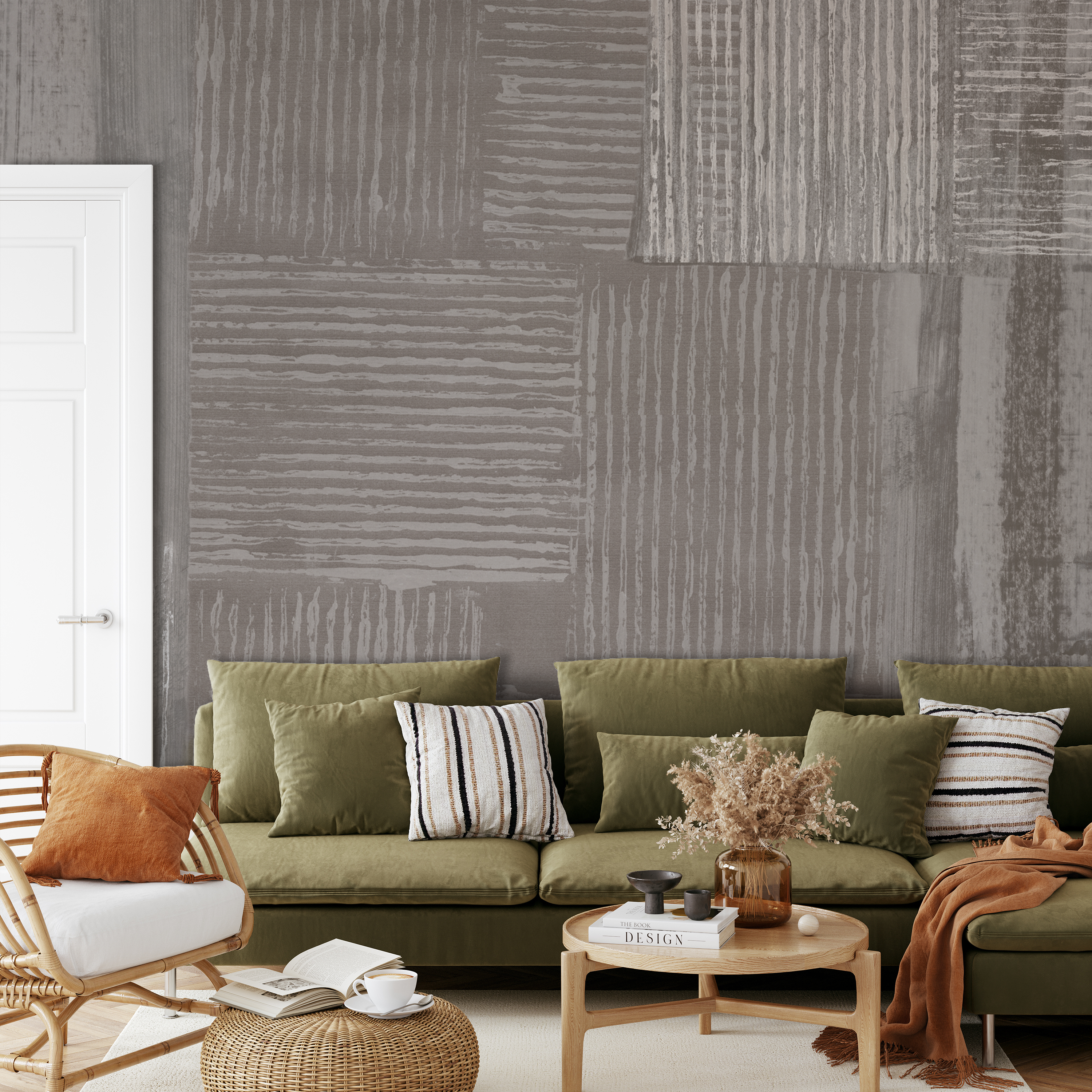 Image of Redwoods in Pebble - Wallpaper Mural - Quick Ship