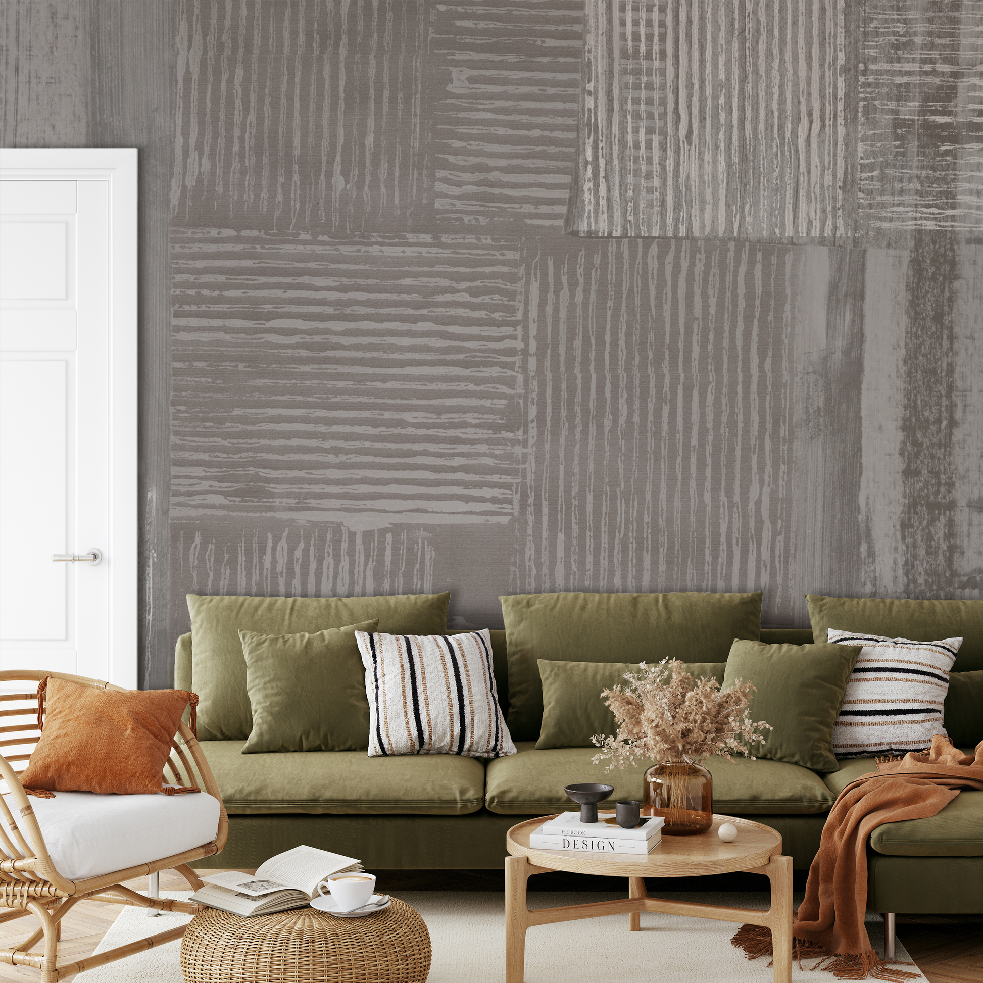 Redwoods in Pebble - Wallpaper Mural - Quick Ship