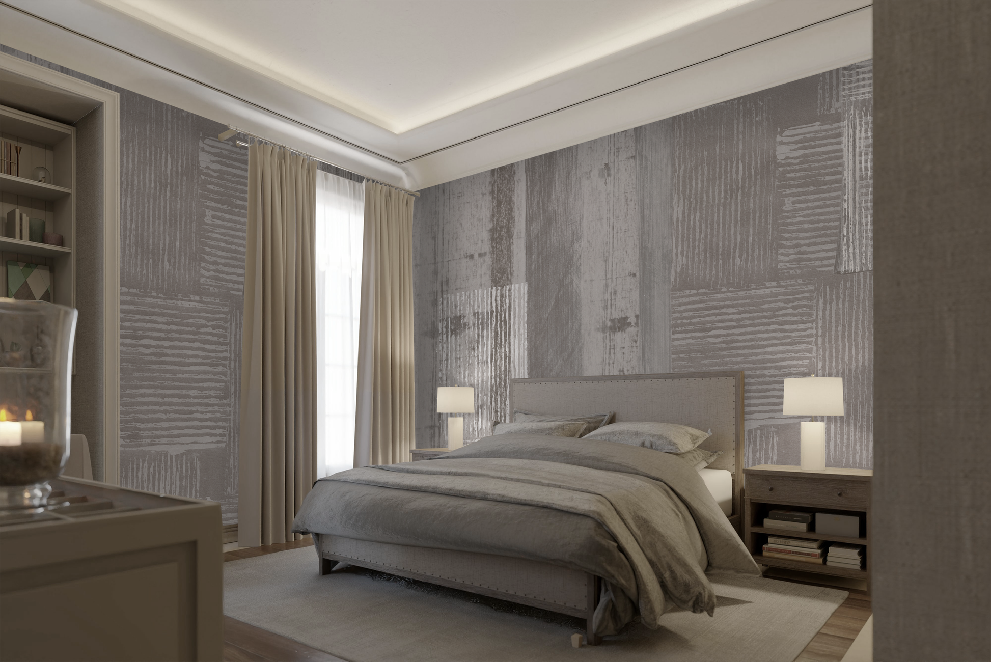 Redwoods in Pebble - Wallpaper Mural - Quick Ship