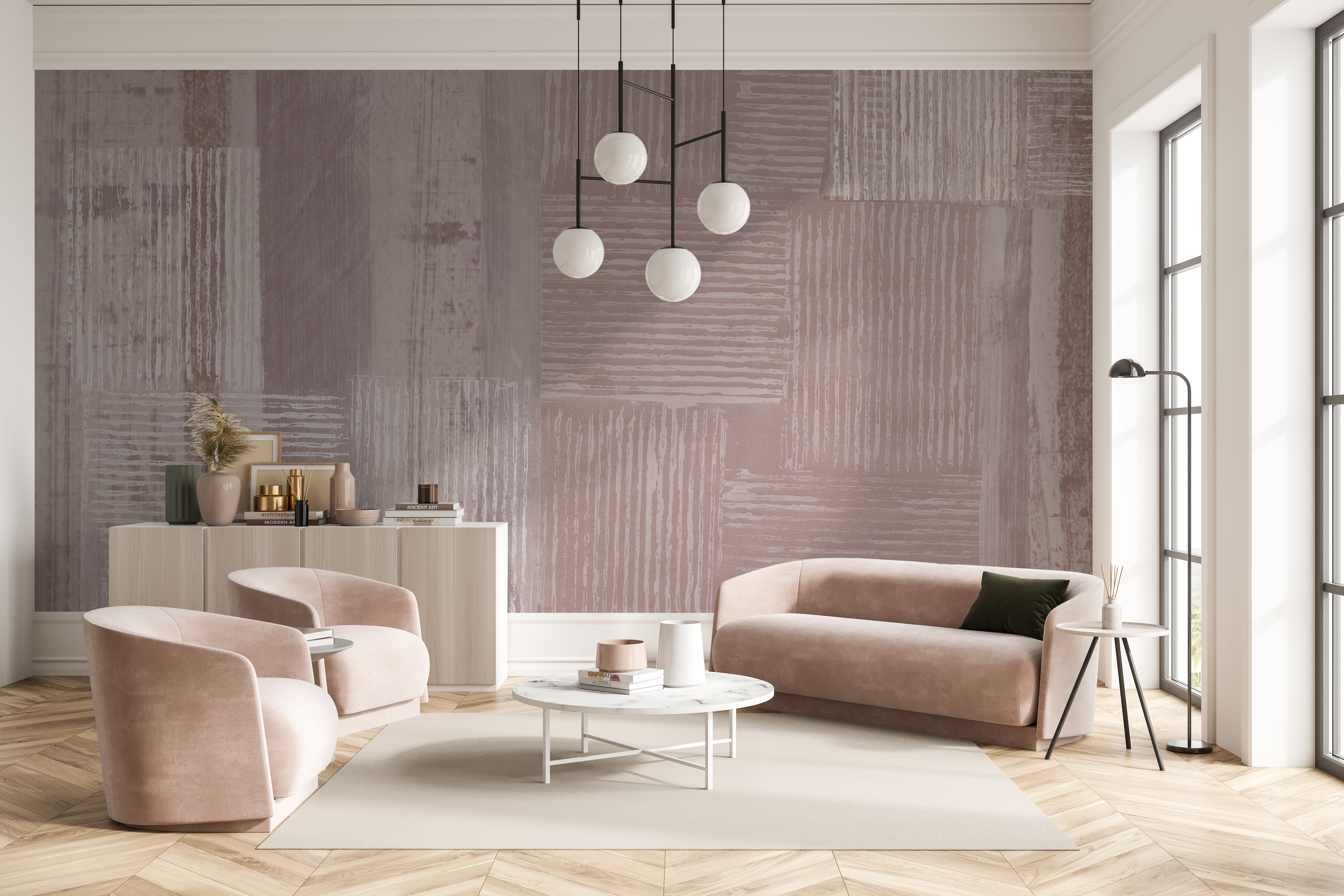 Image of Redwoods in Rosewater - Wallpaper Mural - Quick Ship