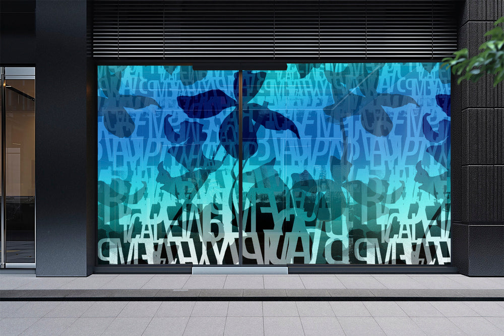 Reimagine in Cyan - Wallpaper Mural - Quick Ship