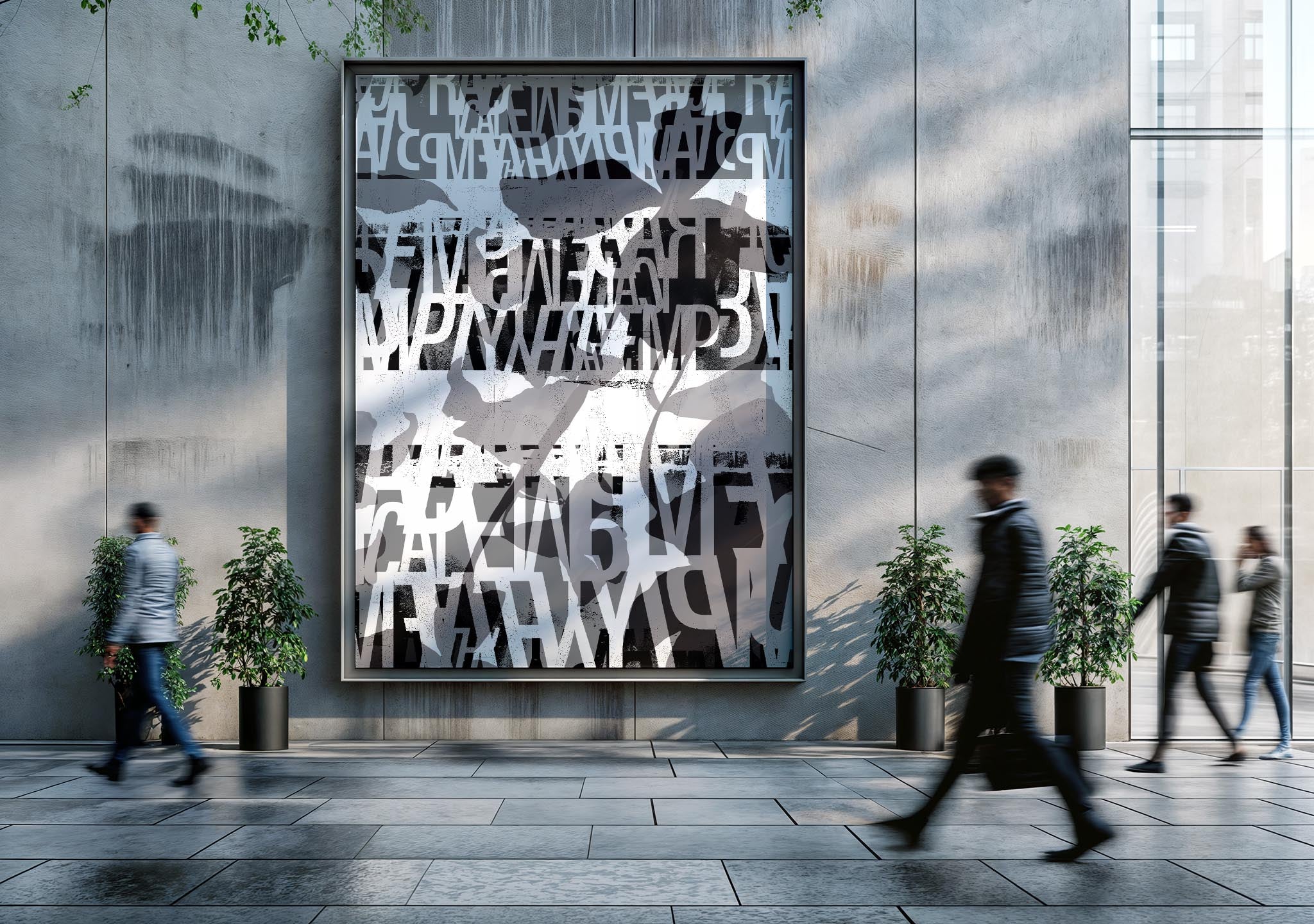 Image of Reimagine in Charcoal - Wallpaper Mural - Quick Ship