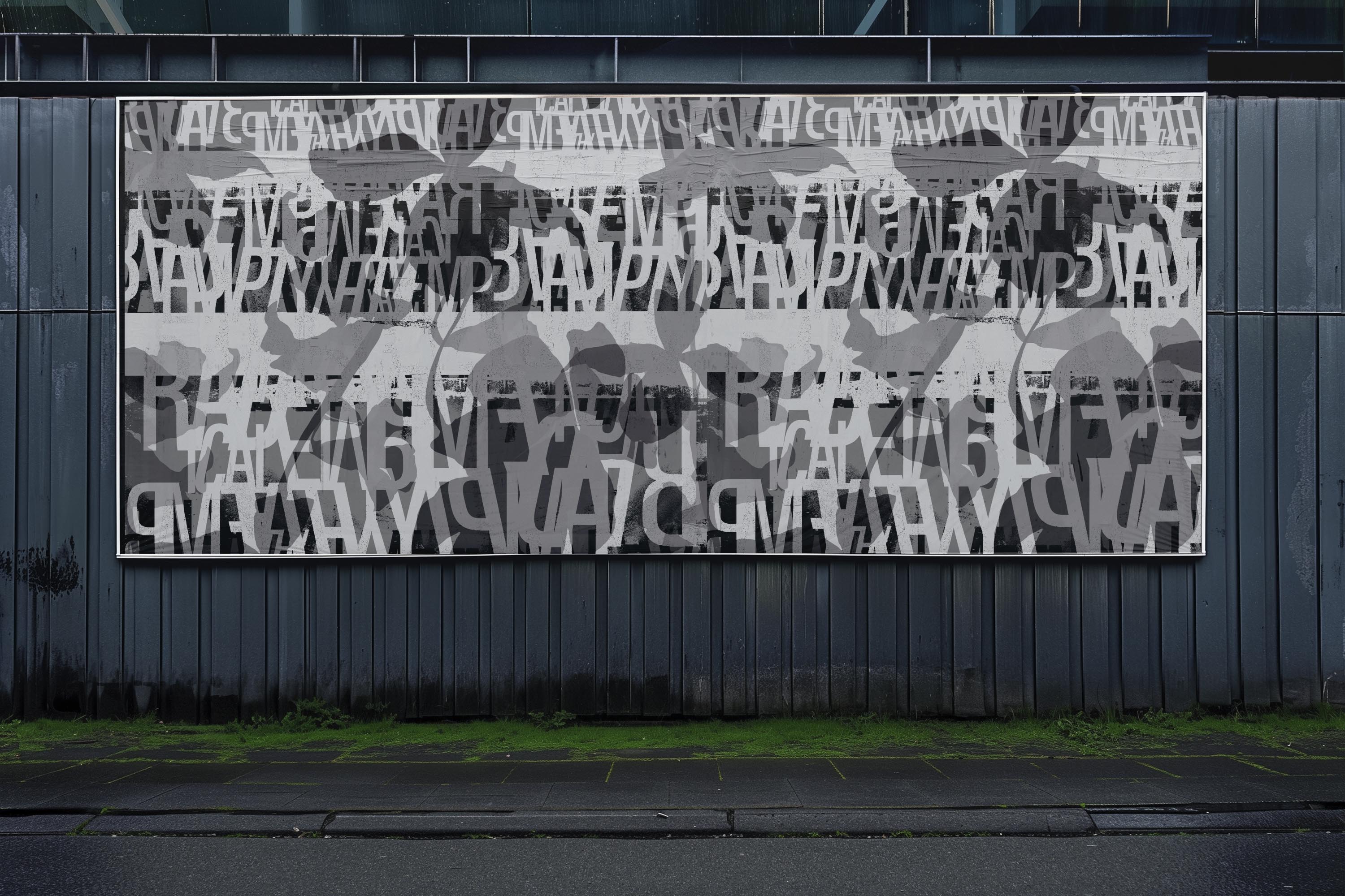 Image of Reimagine in Charcoal - Wallpaper Mural - Quick Ship