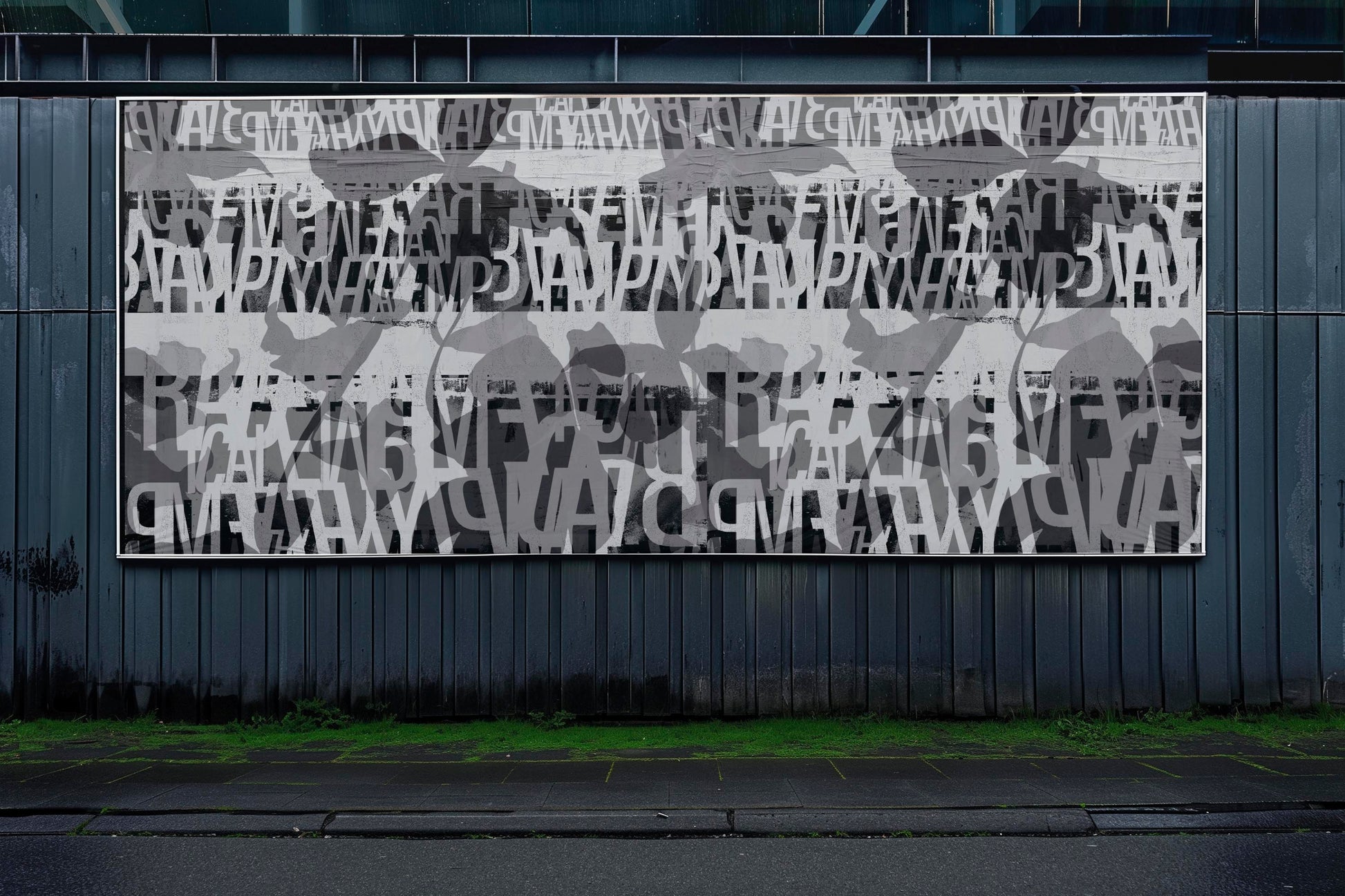 Reimagine in Charcoal - Wallpaper Mural - Quick Ship