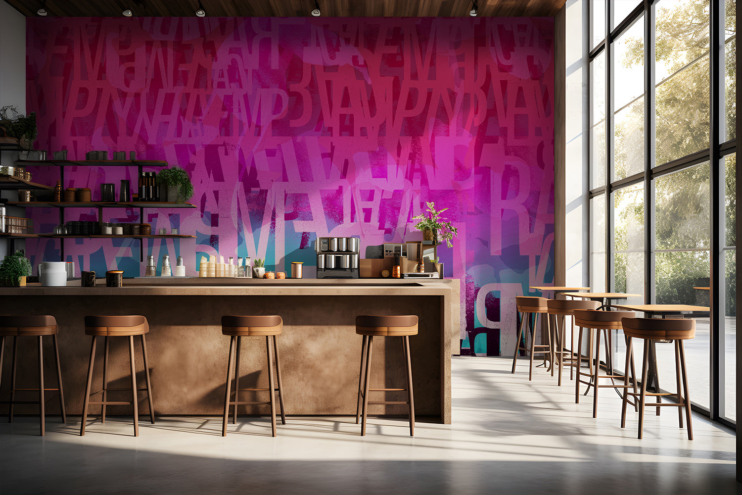 Image of Reimagine in Pink - Wallpaper Mural - Quick Ship