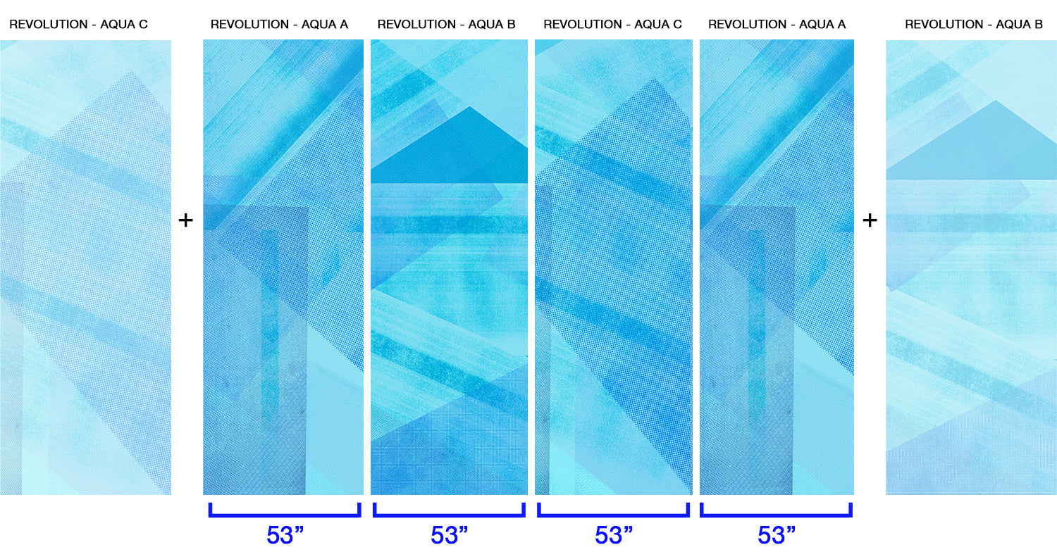 Image of Revolution Aqua - Mix and Match Wallpaper - Quick Ship