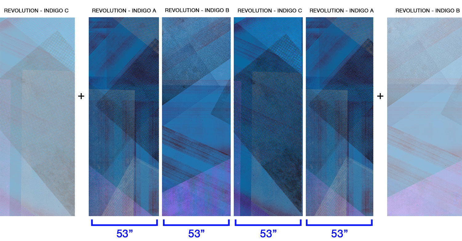 Image of Revolution Indigo - Mix and Match Wallpaper - Quick Ship