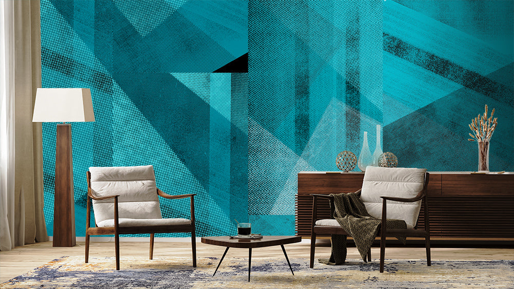 Image of Revolution Teal - Mix and Match Wallpaper - Quick Ship