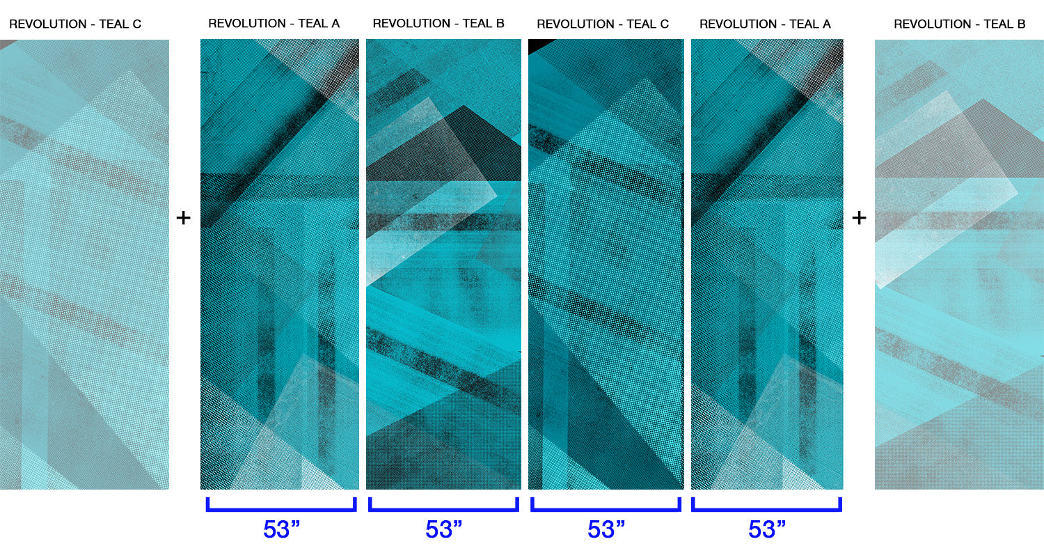 Image of Revolution Teal - Mix and Match Wallpaper - Quick Ship