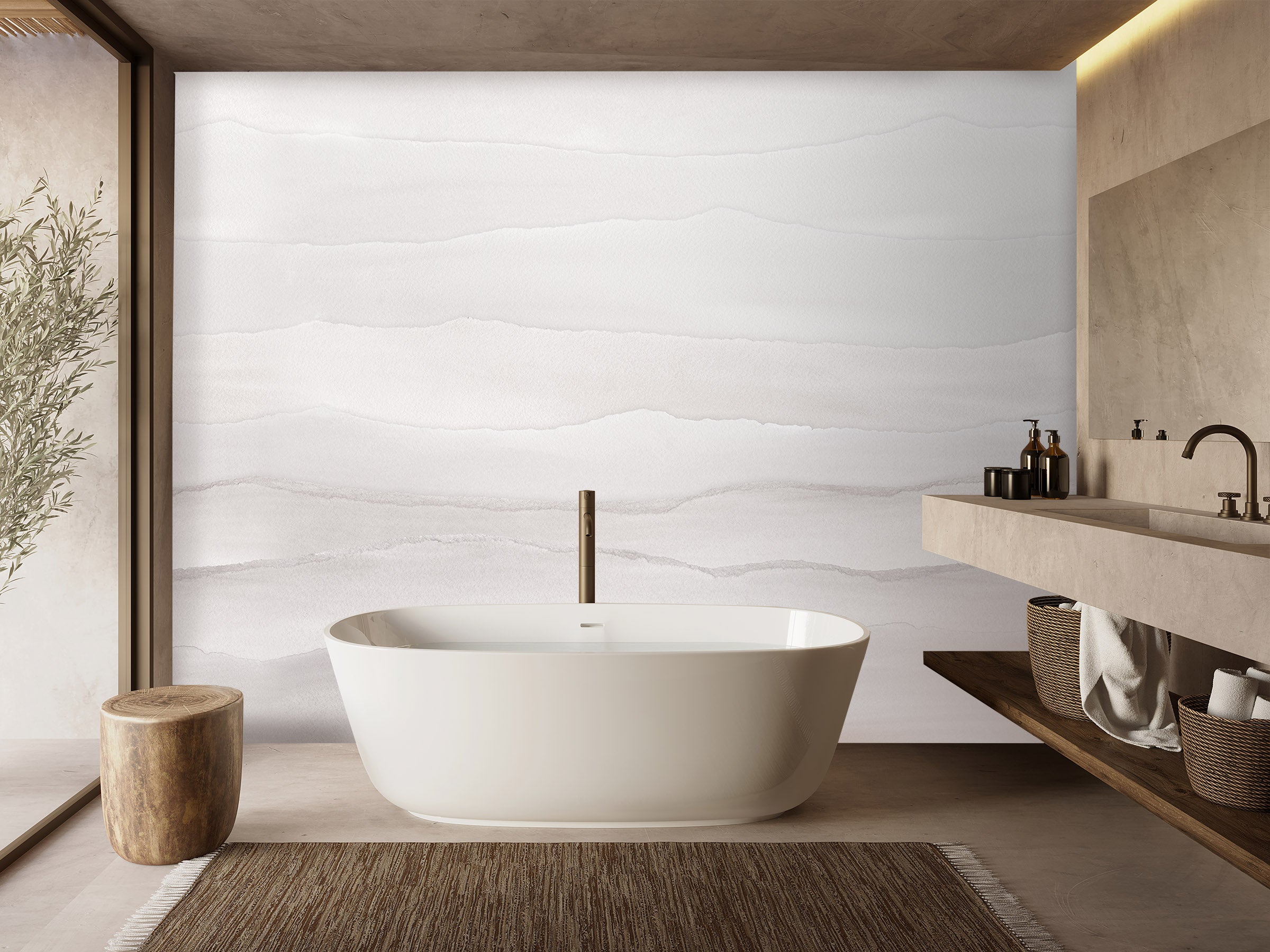 Image of Ripple in Bone - Quick Ship Mural