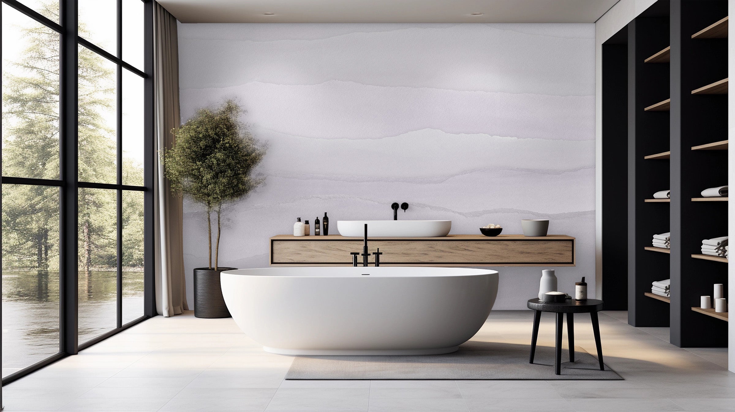 Image of Ripple in Quartz - Quick Ship Mural