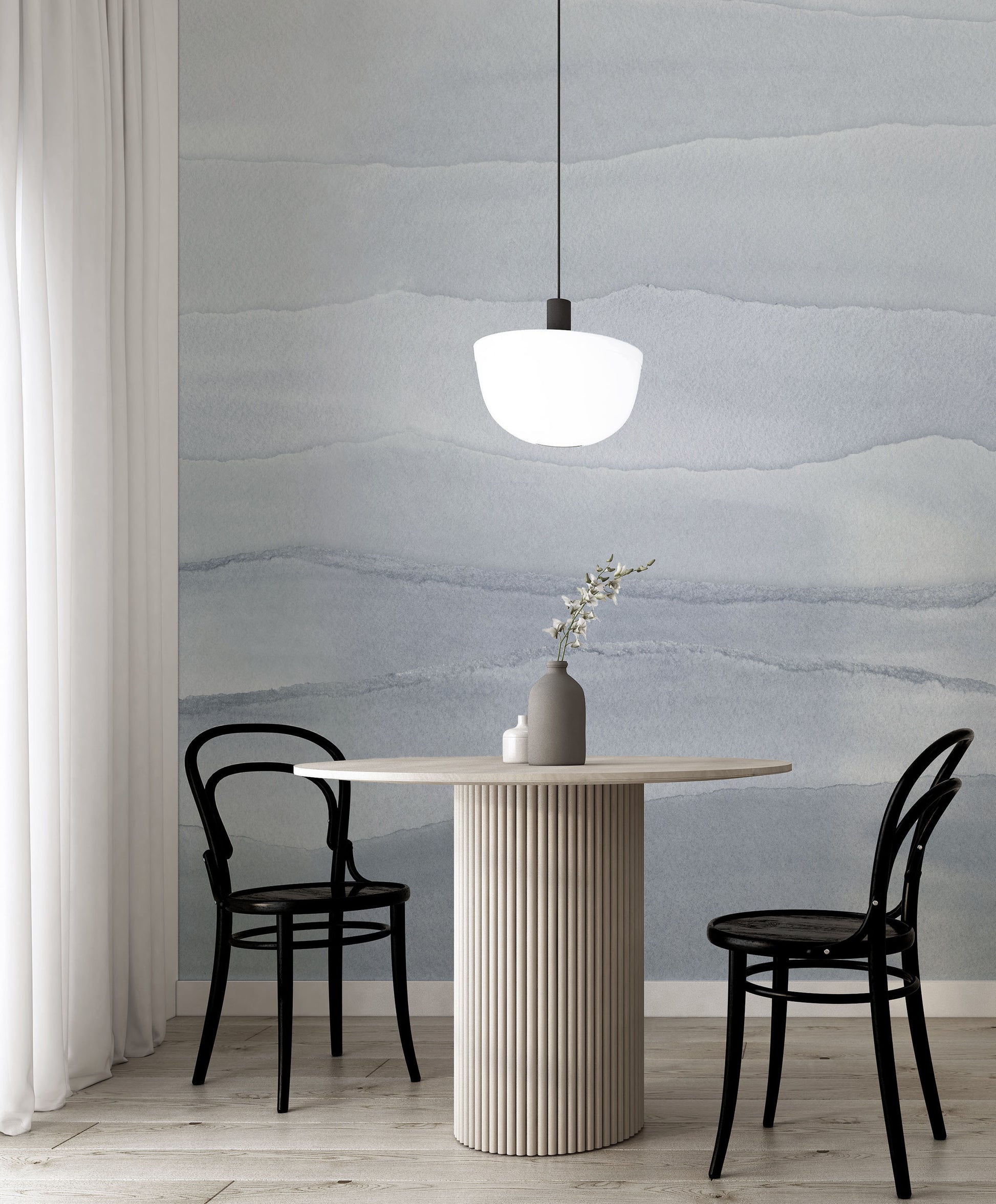 Ripple in Slate - Quick Ship Mural