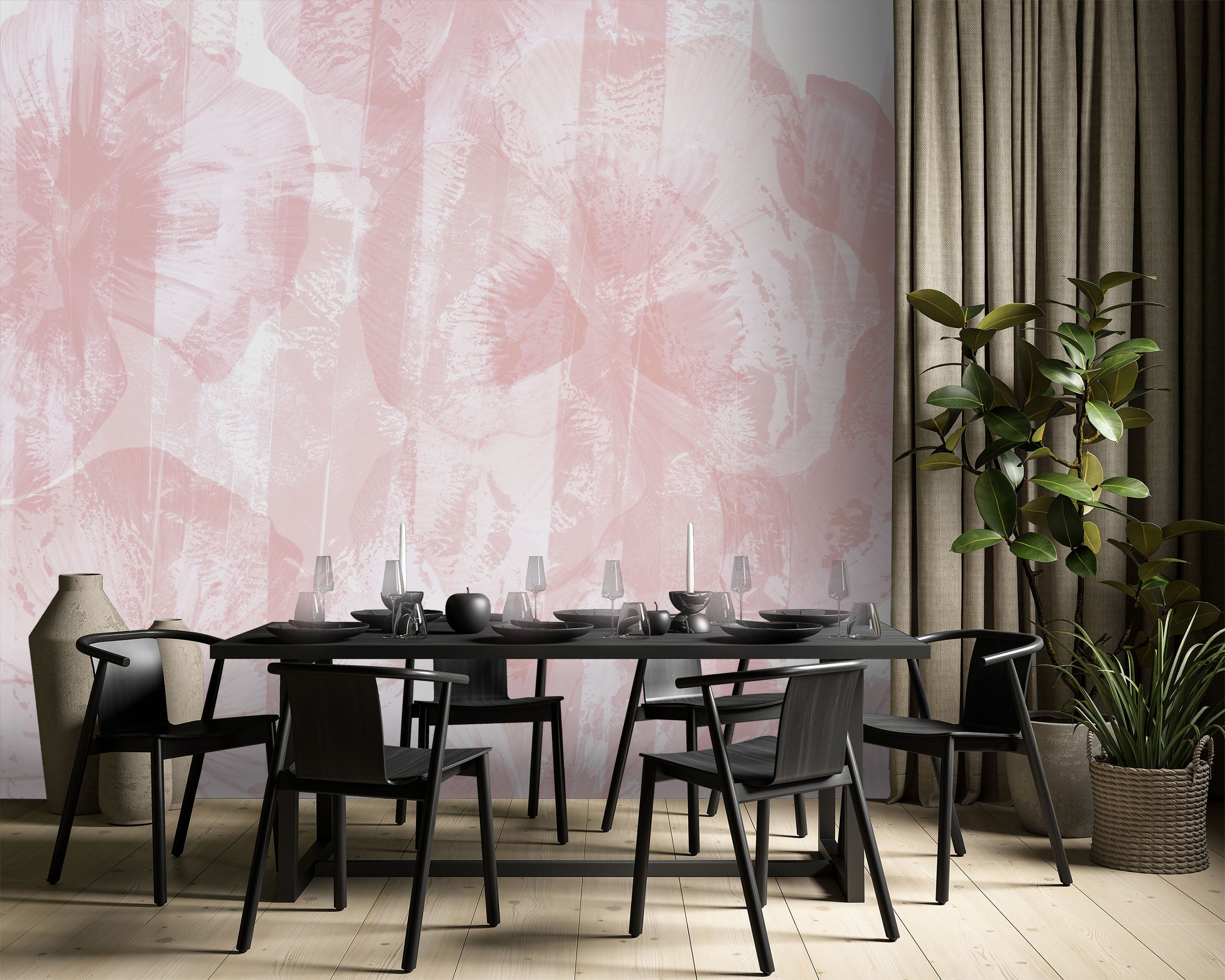 Image of Roselle in Blush Made to Measure Mural