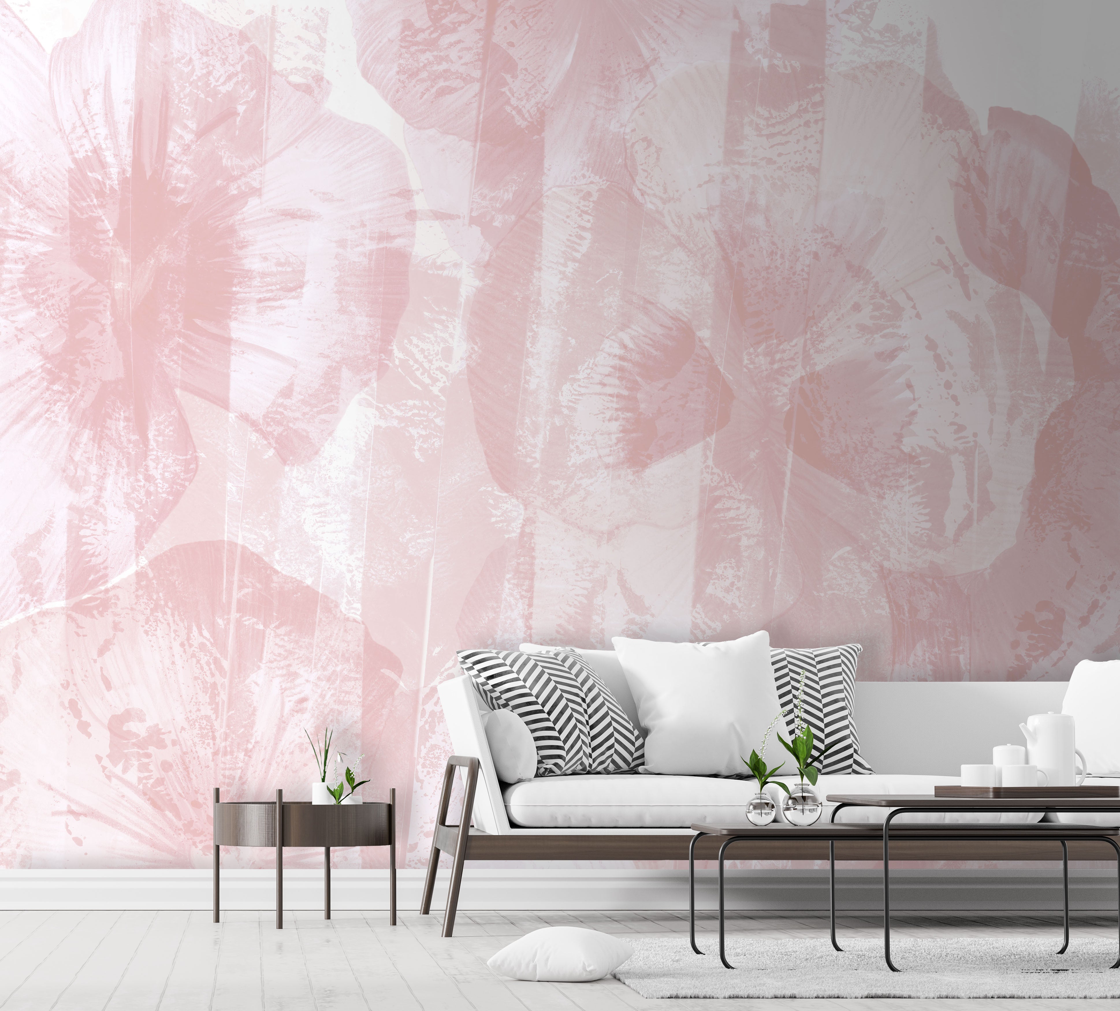 Image of Roselle in Blush Made to Measure Mural