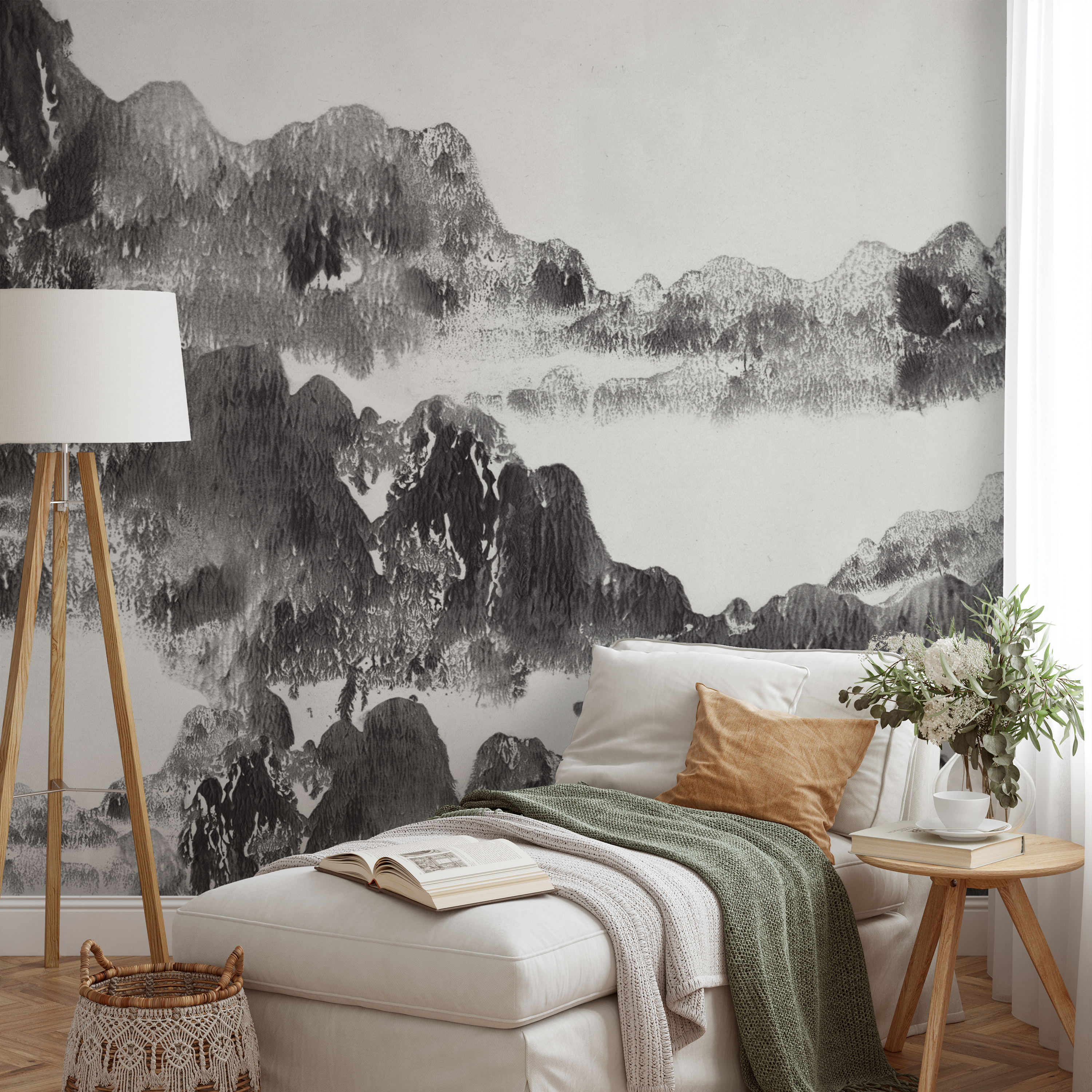 Image of San Gabriel in Cinder - Wallpaper Mural - Quick Ship
