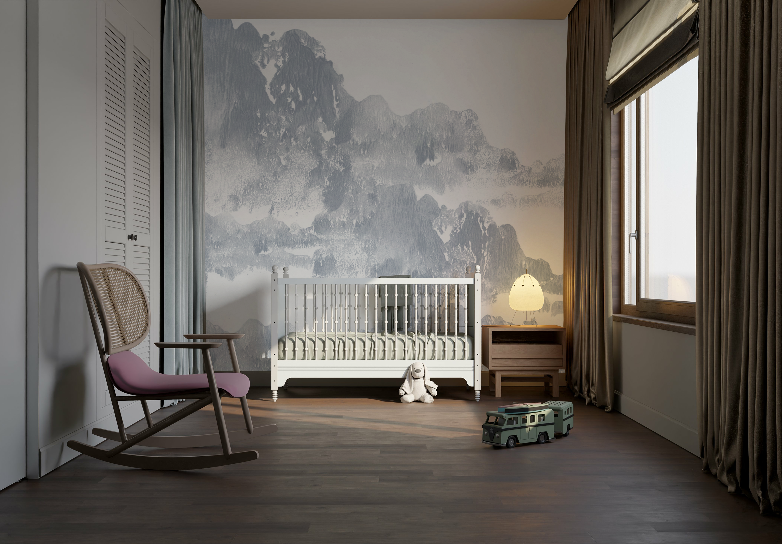 Image of San Gabriel in Dew - Wallpaper Mural - Quick Ship