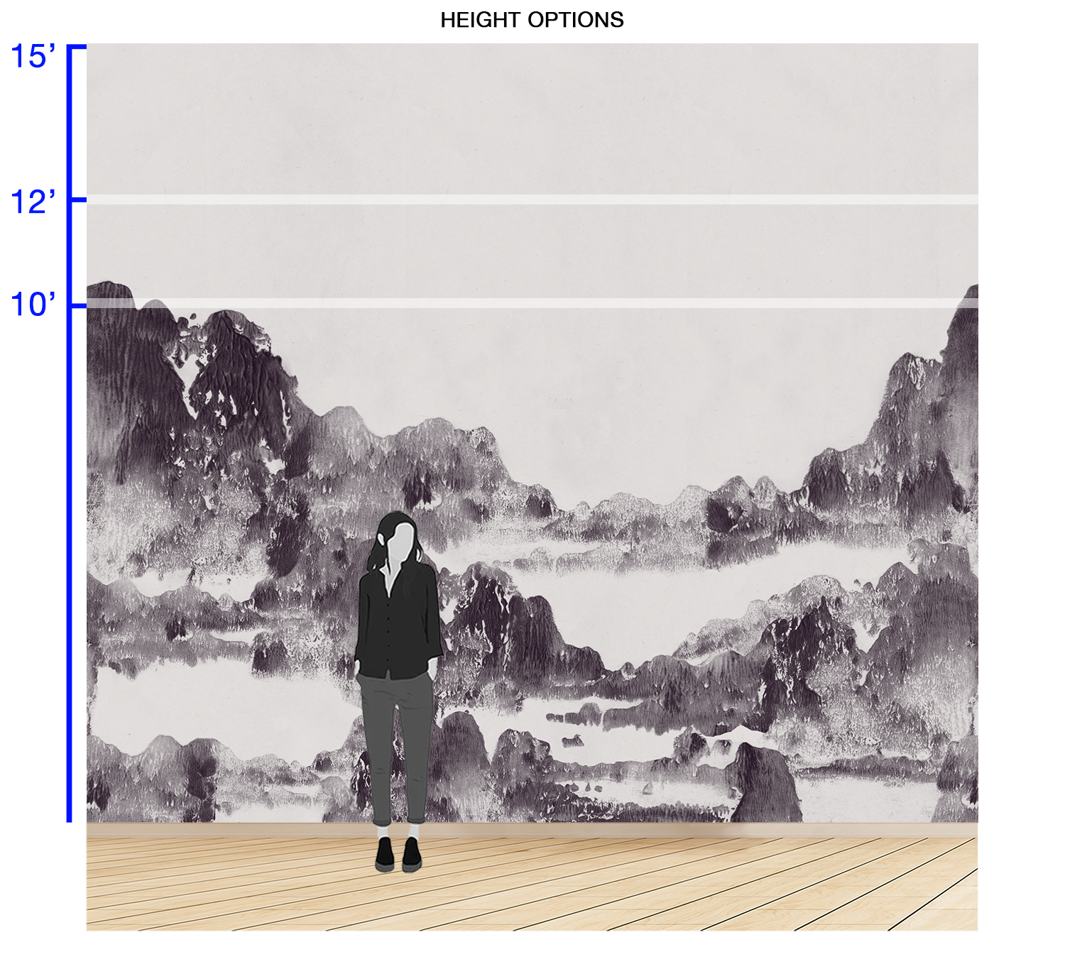 Image of San Gabriel in Orchid Mist - Wallpaper Mural - Quick Ship