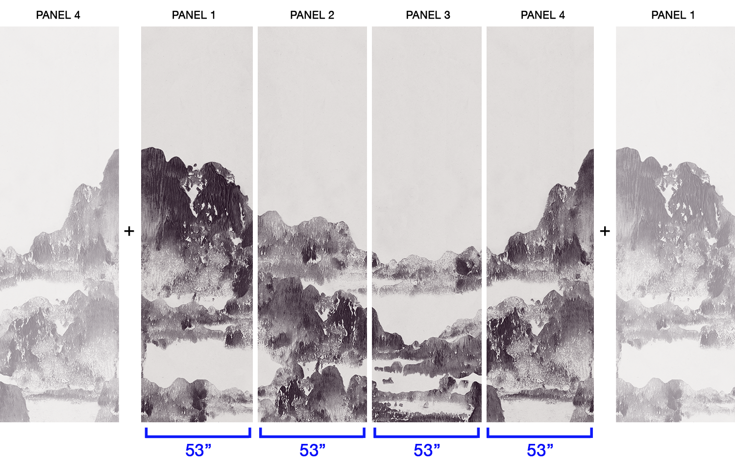Image of San Gabriel in Orchid Mist - Wallpaper Mural - Quick Ship