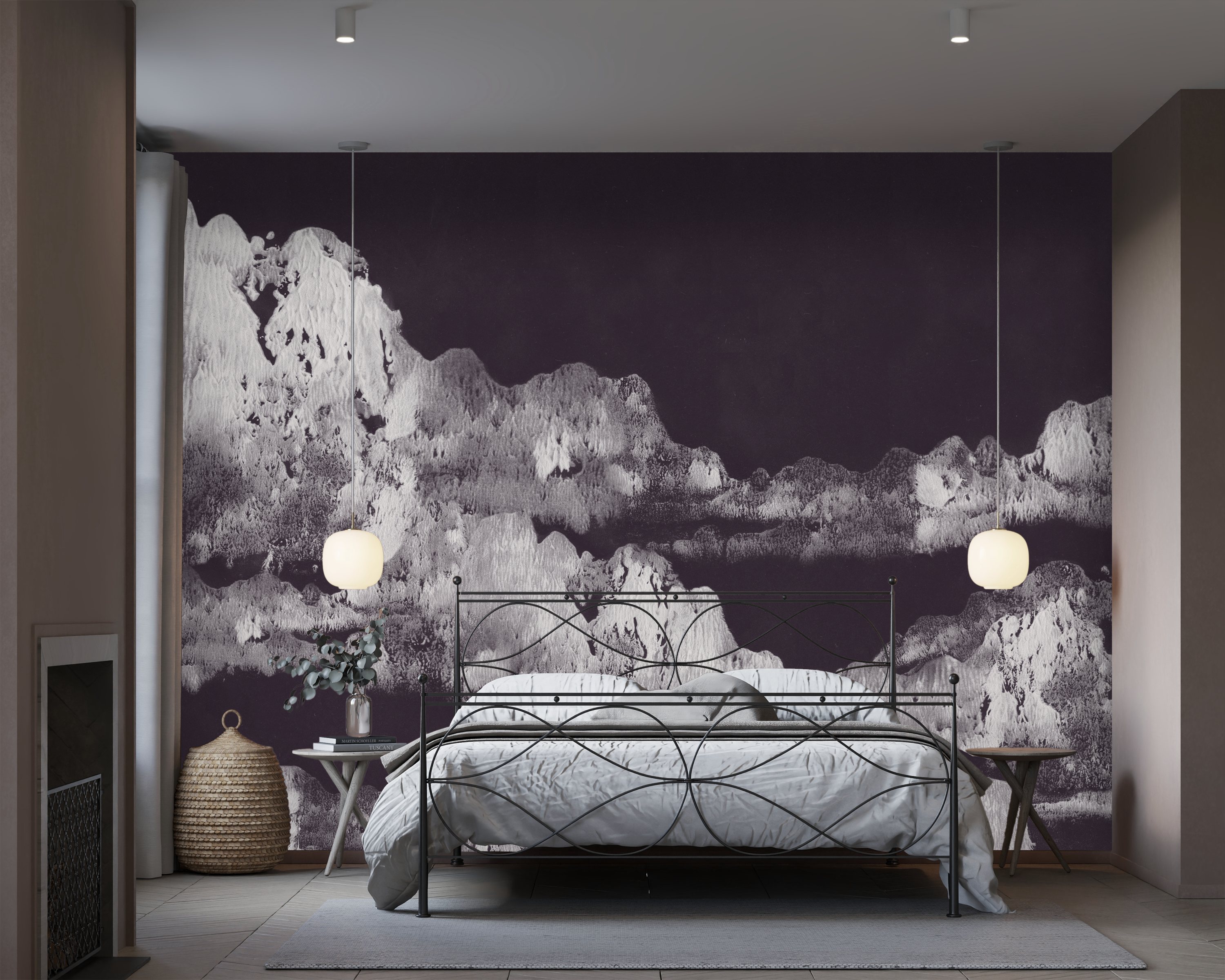 Image of San Gabriel in Inverted Orchid Mist - Wallpaper Mural - Quick Ship