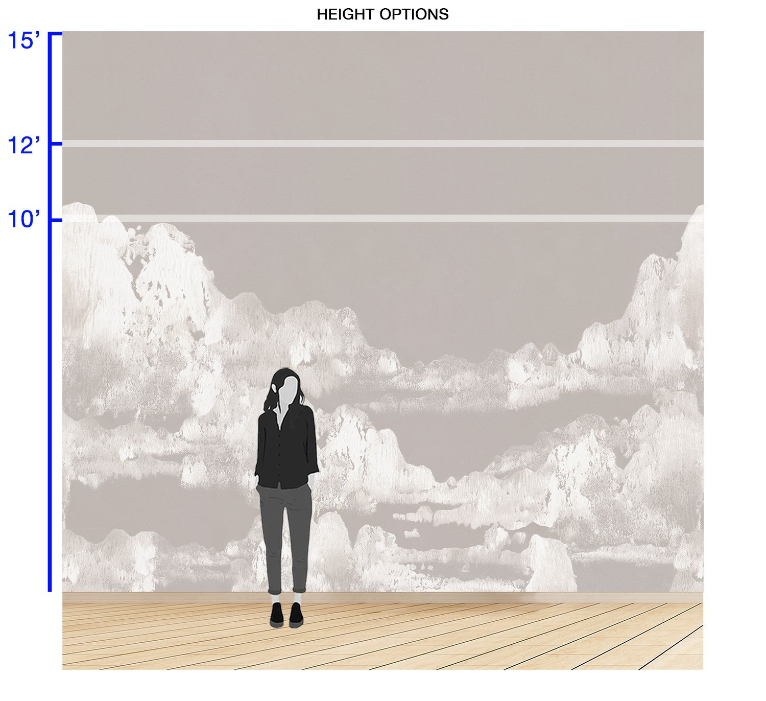 Image of San Gabriel in Inverted Pebble - Wallpaper Mural - Quick Ship