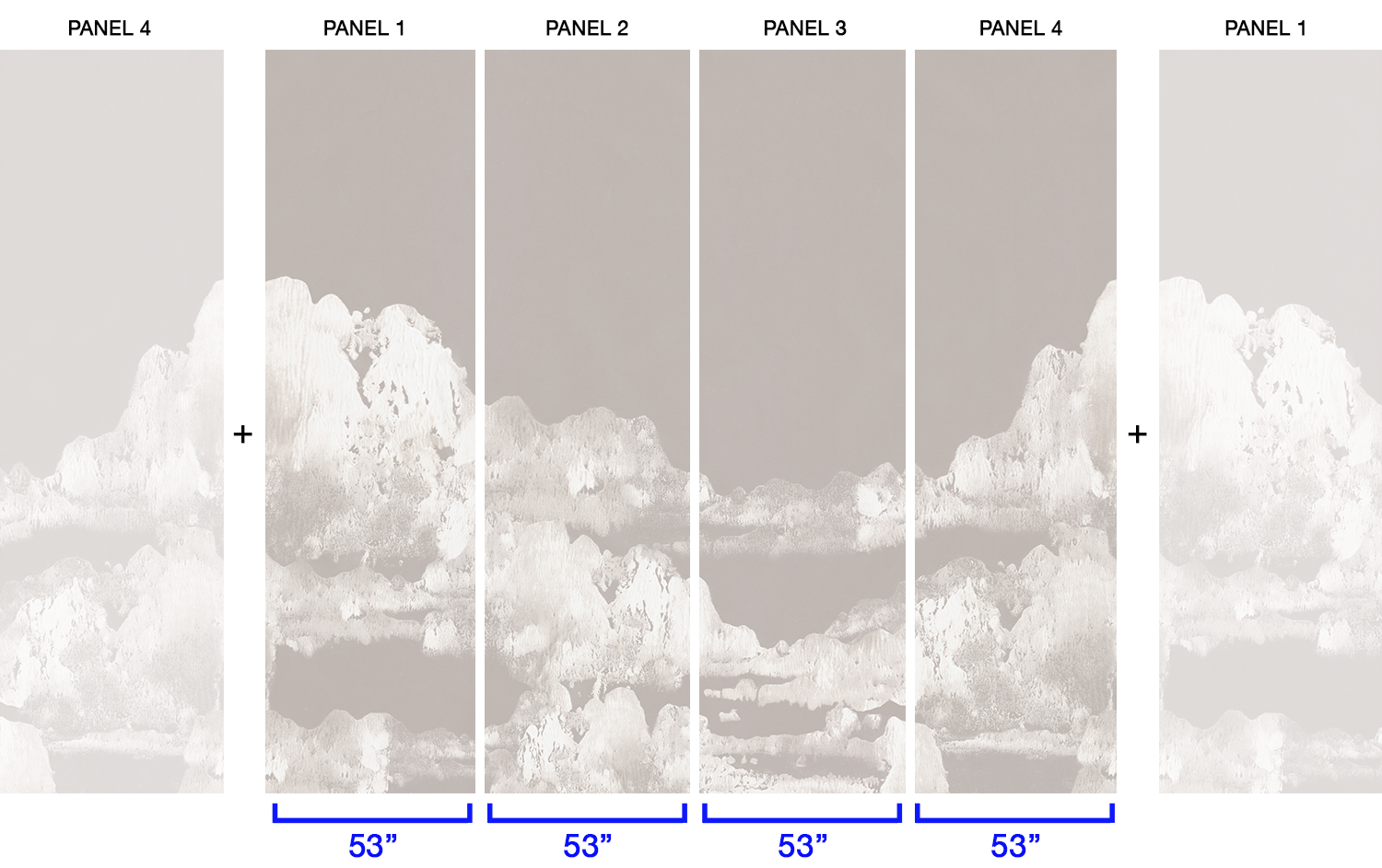 Image of San Gabriel in Inverted Pebble - Wallpaper Mural - Quick Ship