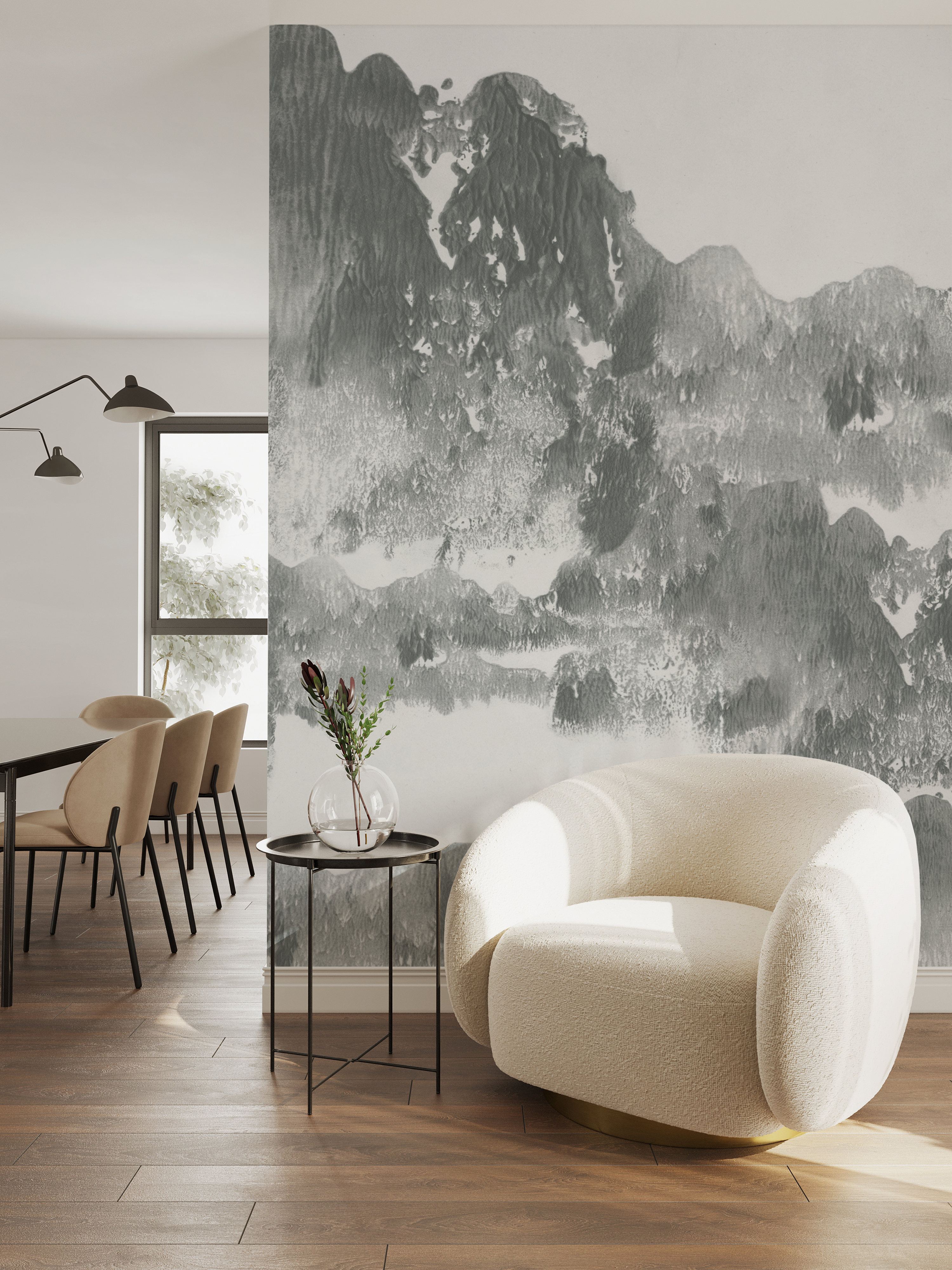 Image of San Gabriel in Willow - Wallpaper Mural - Quick Ship