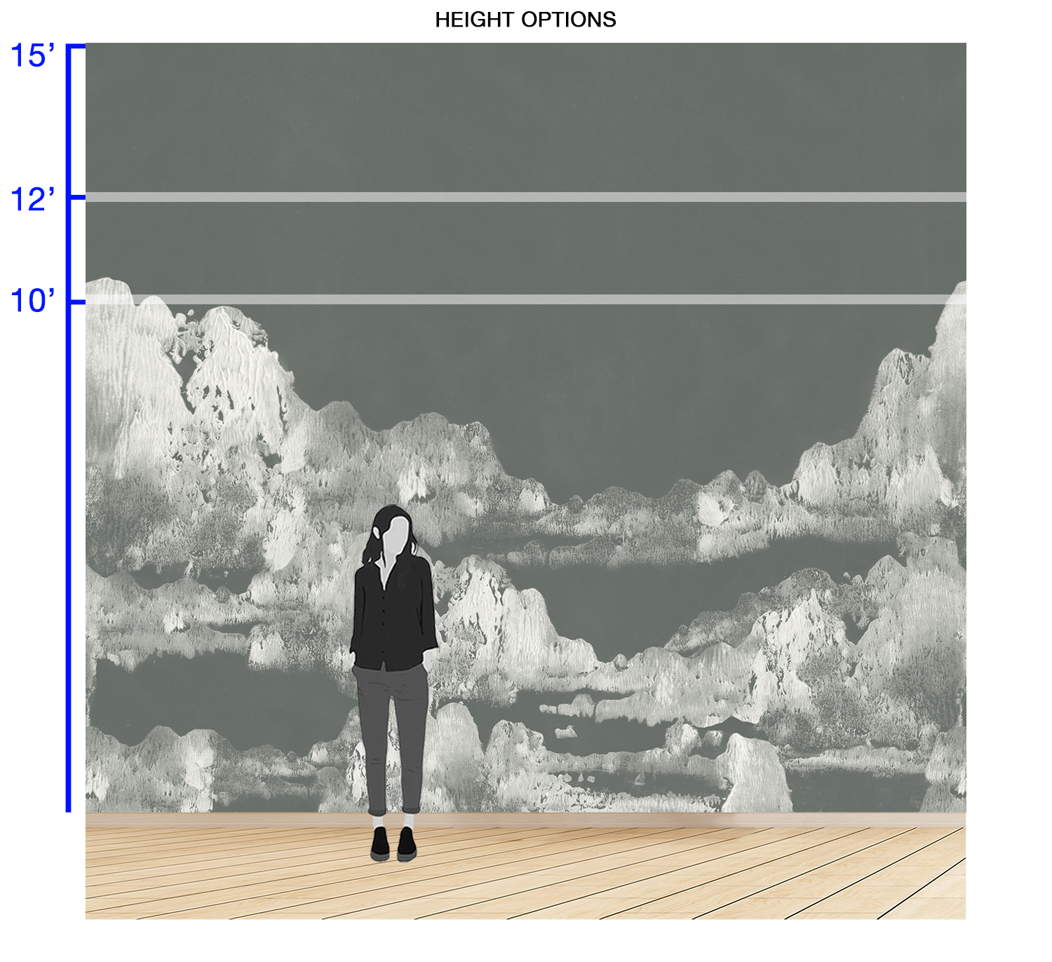 Image of San Gabriel in Inverted Willow - Wallpaper Mural - Quick Ship