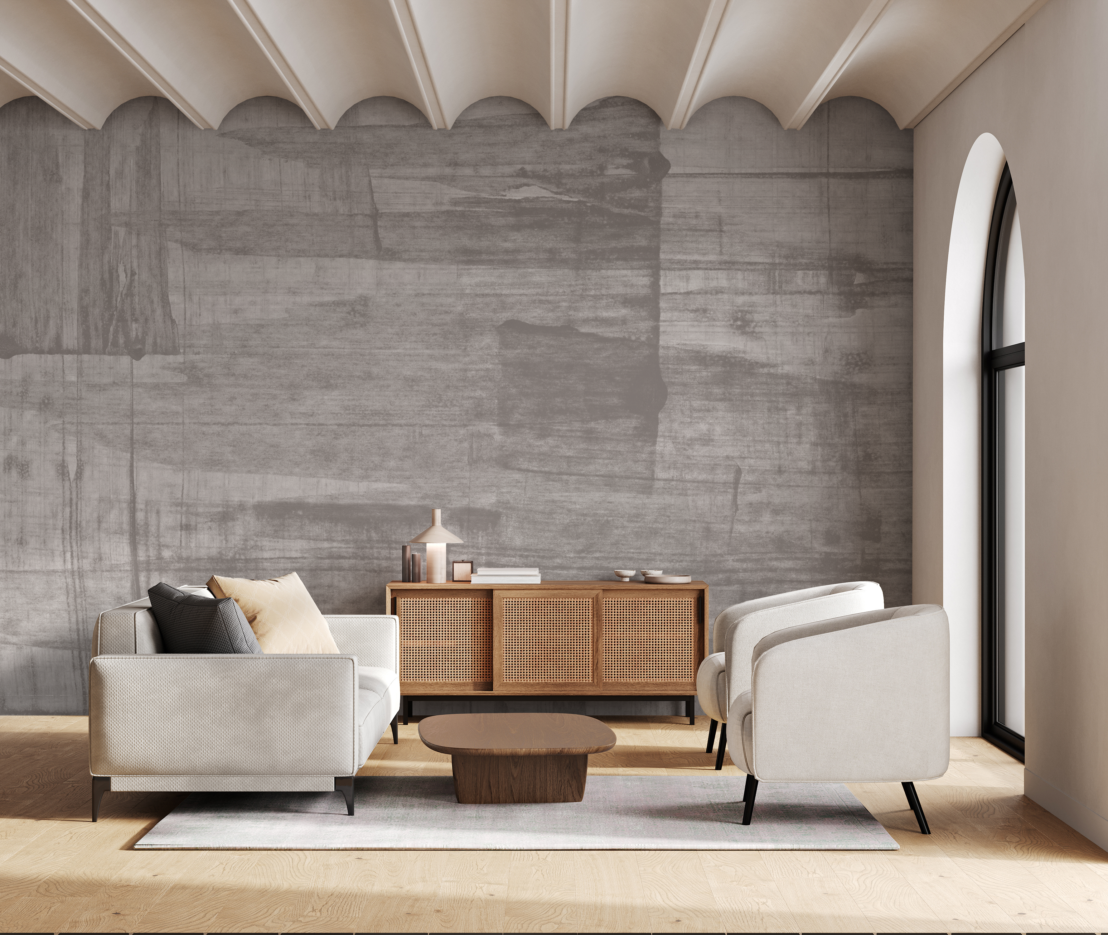 Image of San Joaquin in Pebble - Wallpaper Mural - Quick Ship