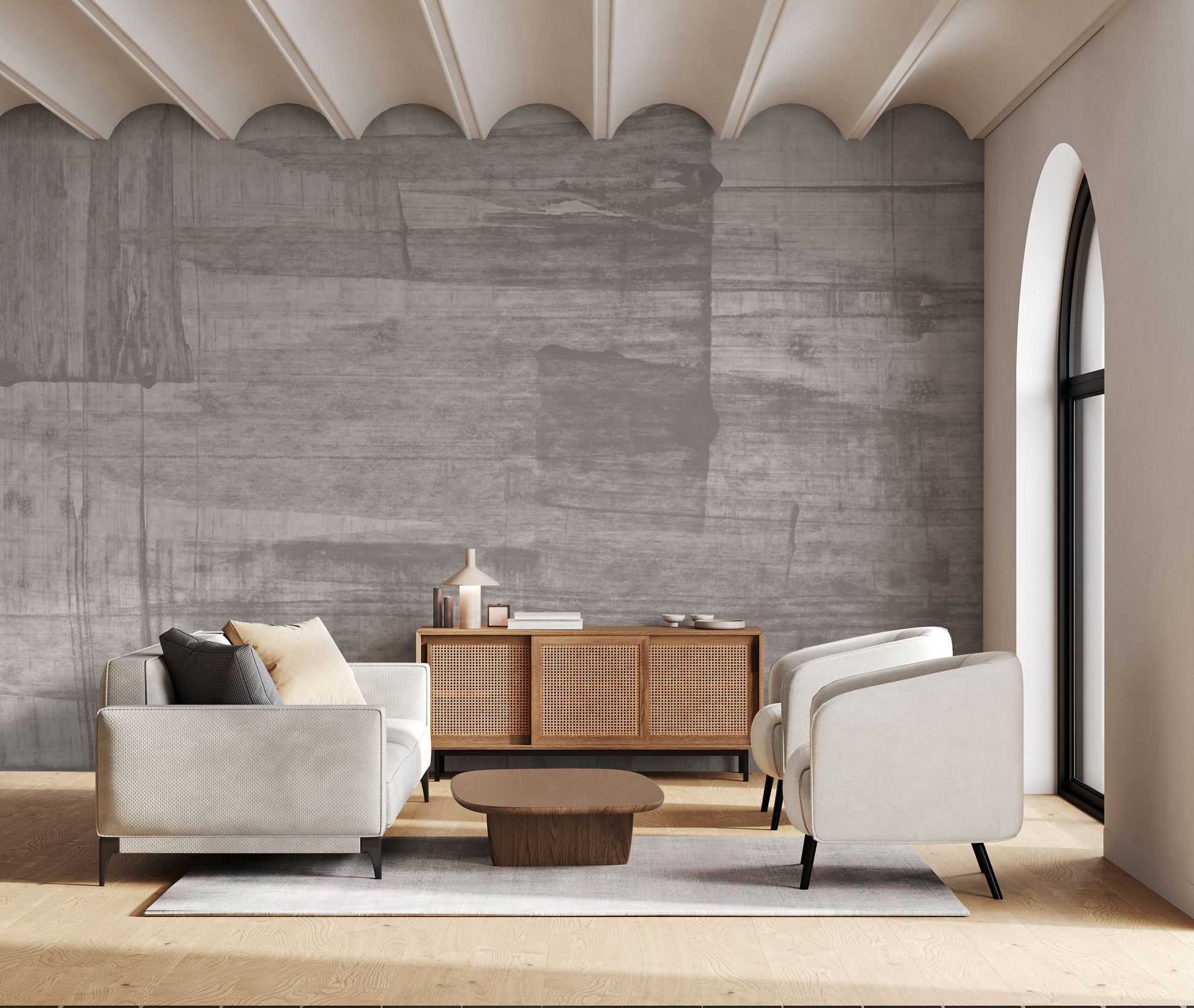 San Joaquin in Pebble - Wallpaper Mural - Quick Ship