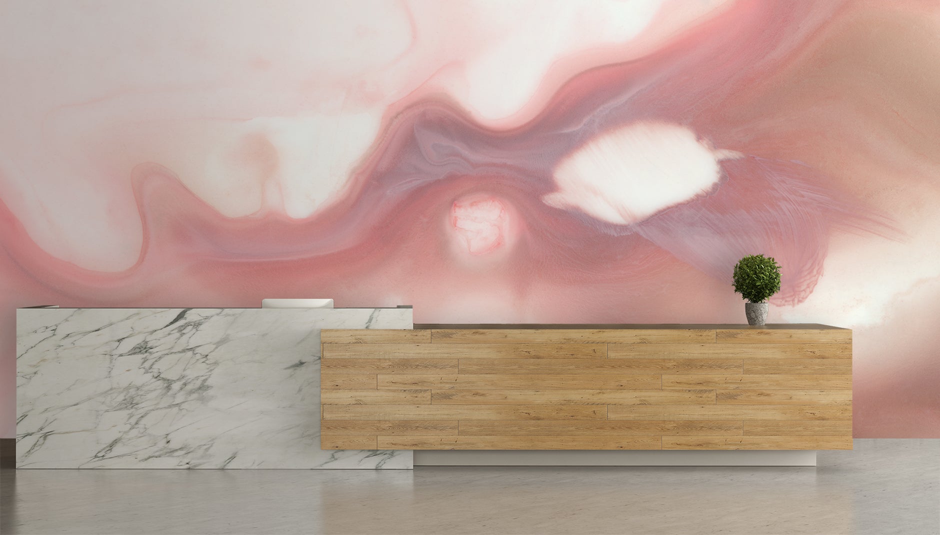 Image of Seashell Pink Made to Measure Mural