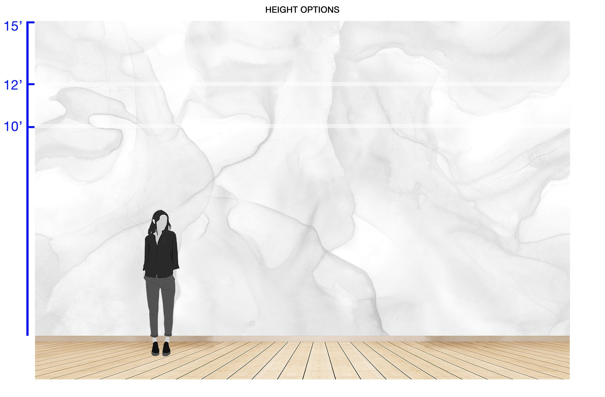 Softened Gray - Quick Ship Wallpaper Mural