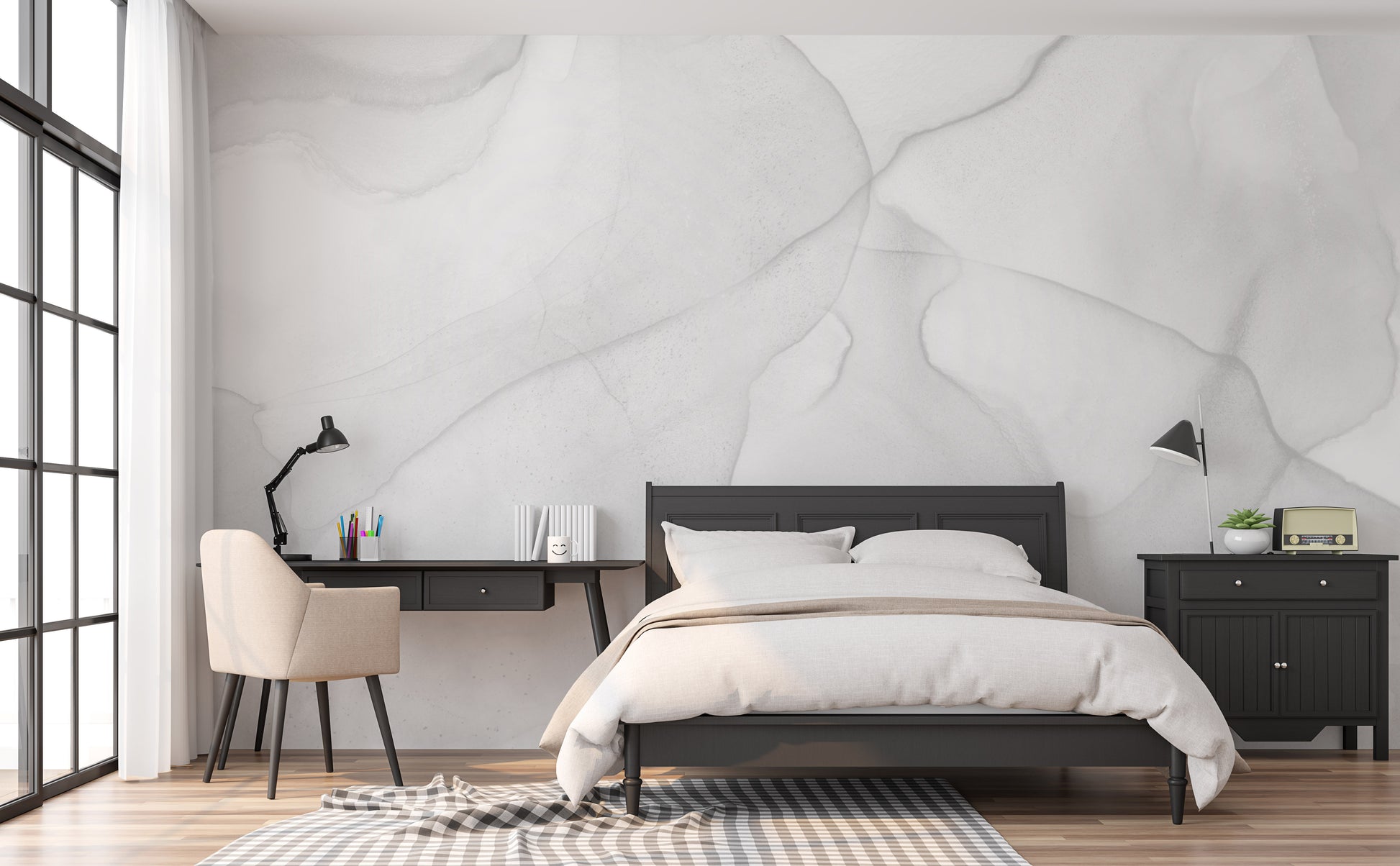 Softened Gray - Quick Ship Wallpaper Mural