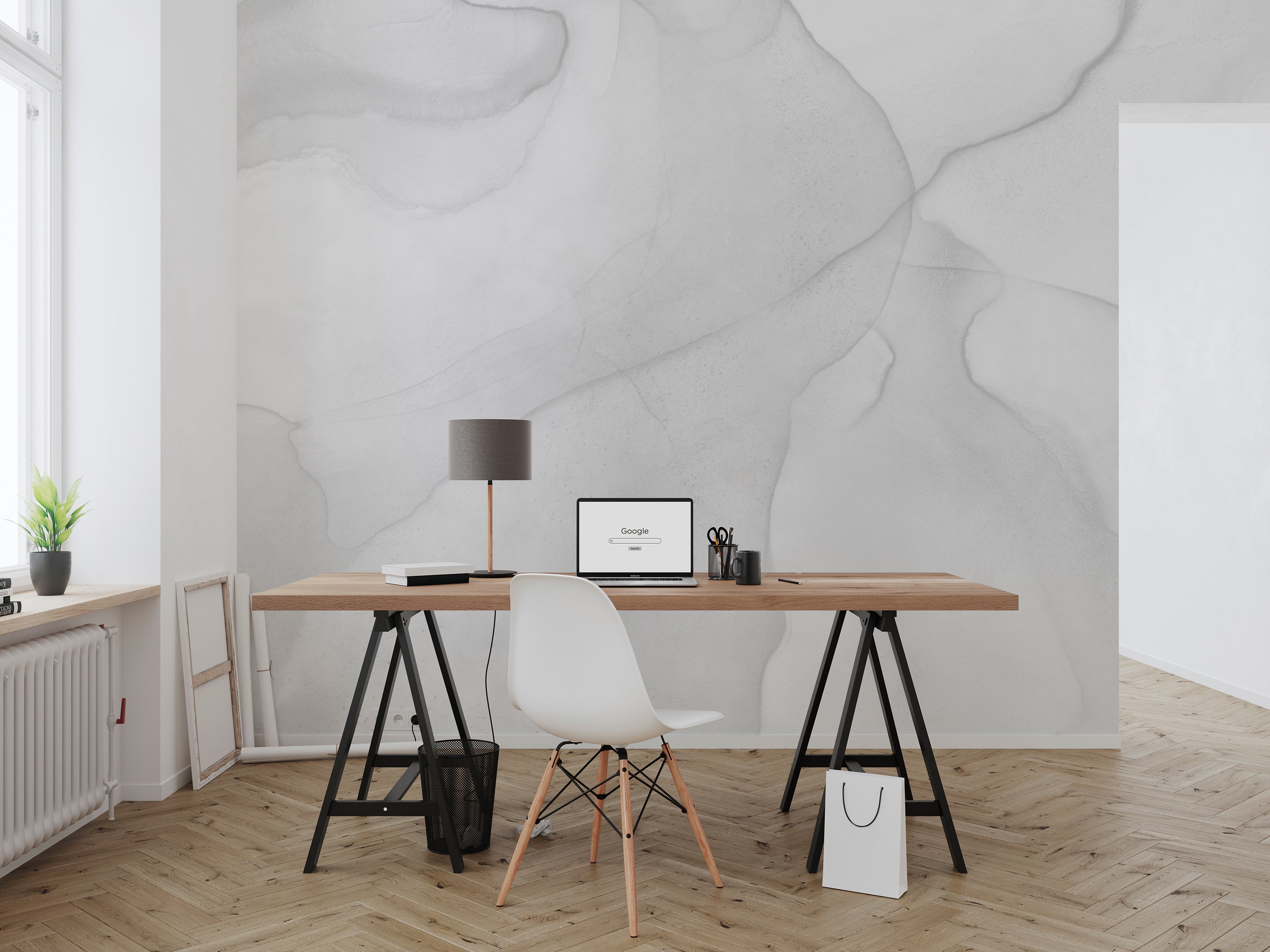 Image of Softened Gray - Quick Ship Wallpaper Mural