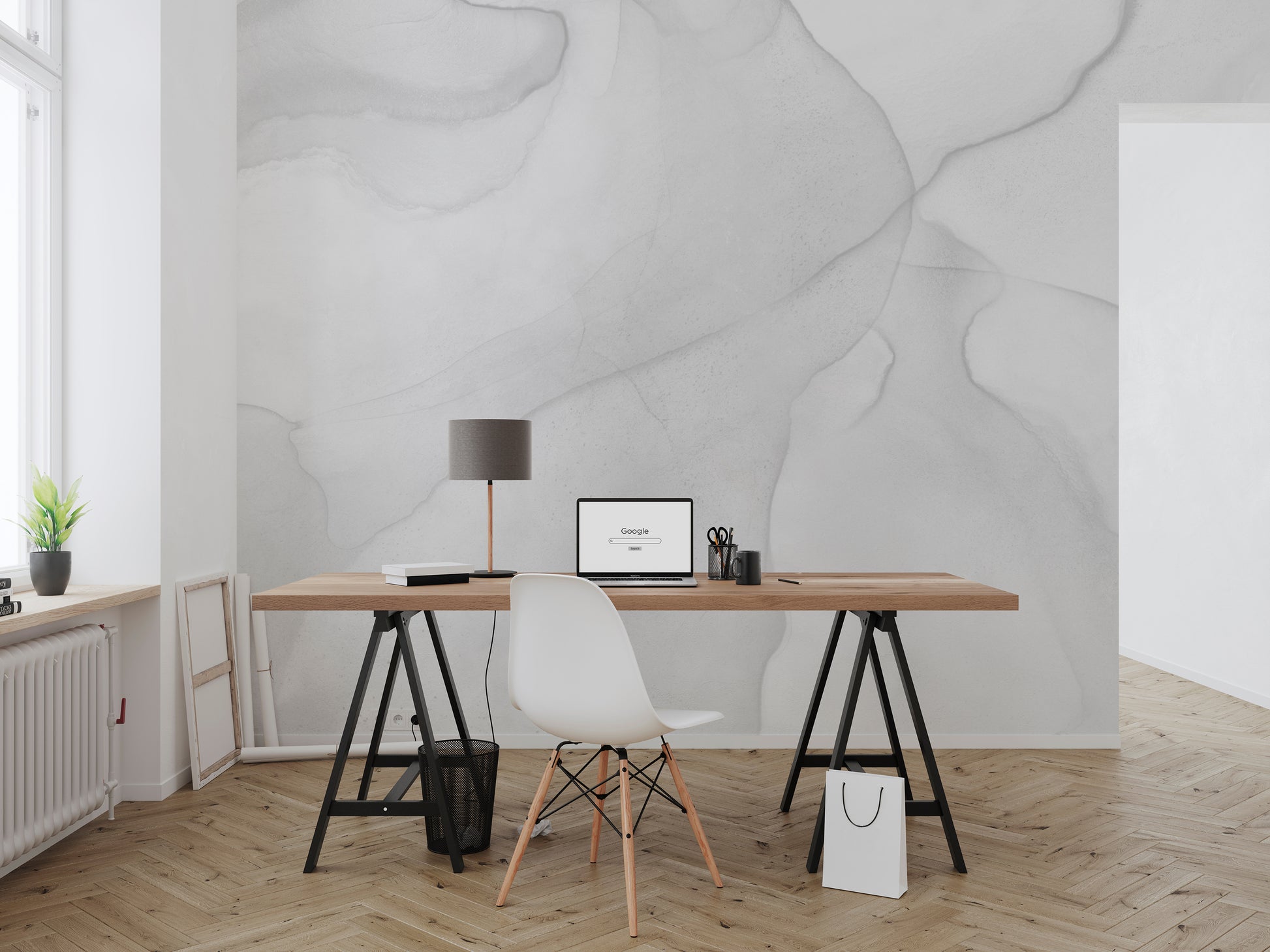 Softened Gray - Quick Ship Wallpaper Mural