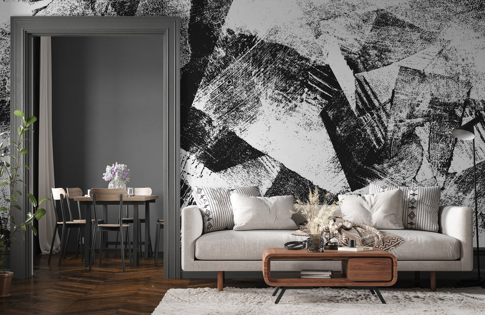 Subconscious Thought in Black & White Made to Measure Mural