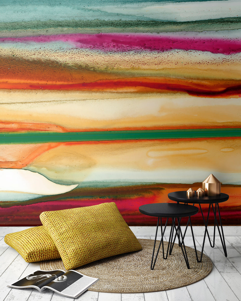 Sunset Stripes Made to Measure Mural