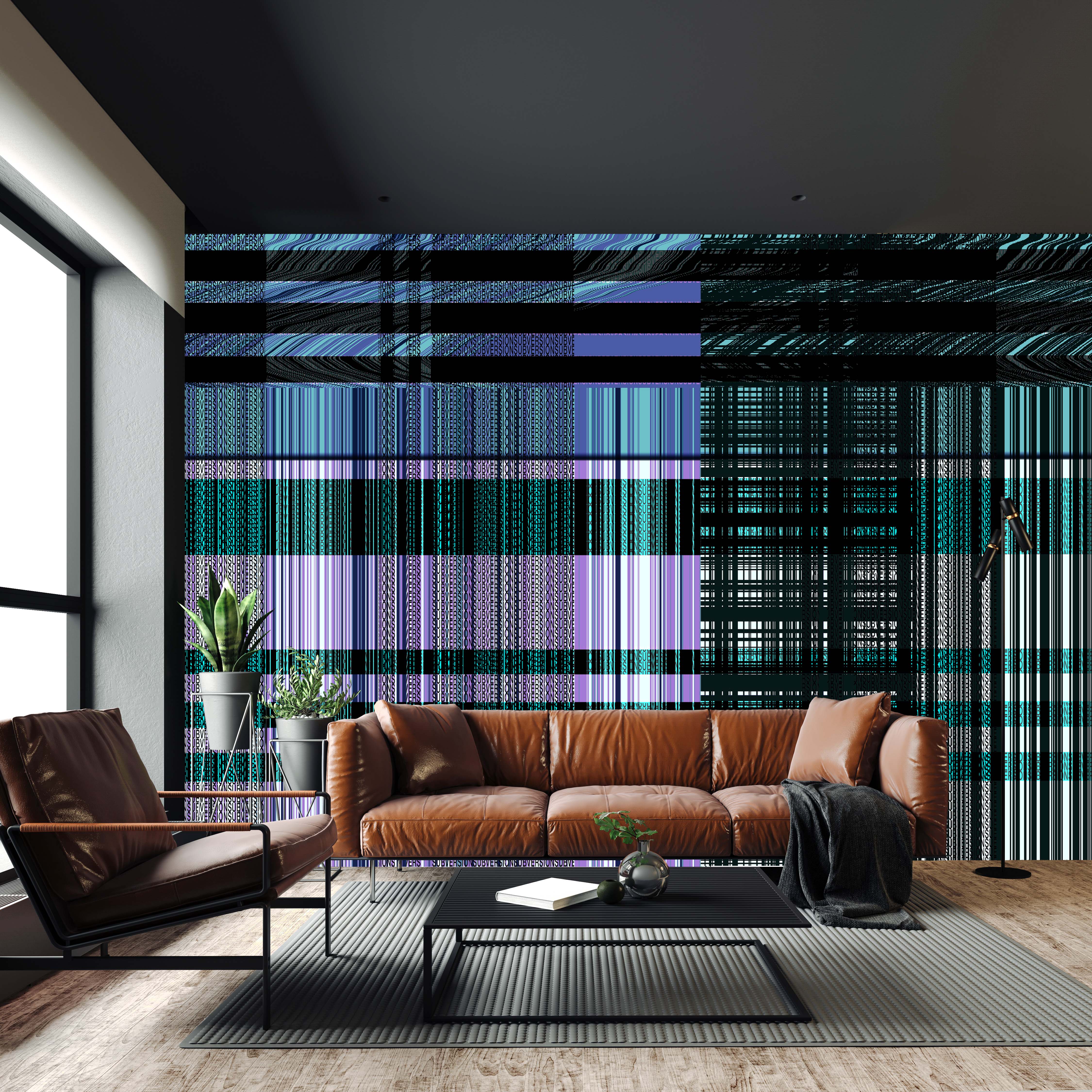 Technical Difficulty in Black - Wallpaper Mural - Quick Ship – Black ...