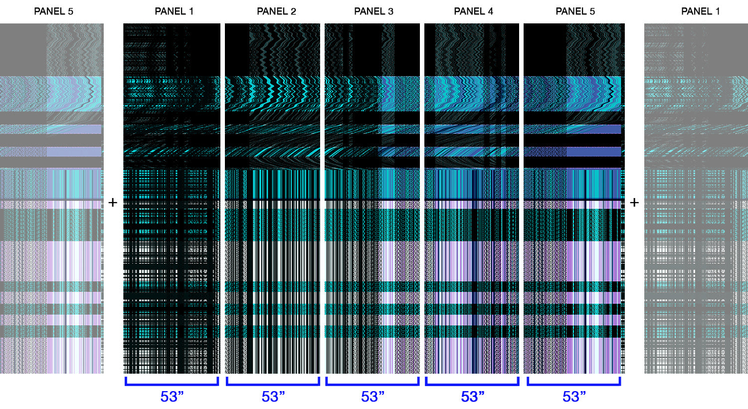 Image of Technical Difficulty in Black - Wallpaper Mural - Quick Ship