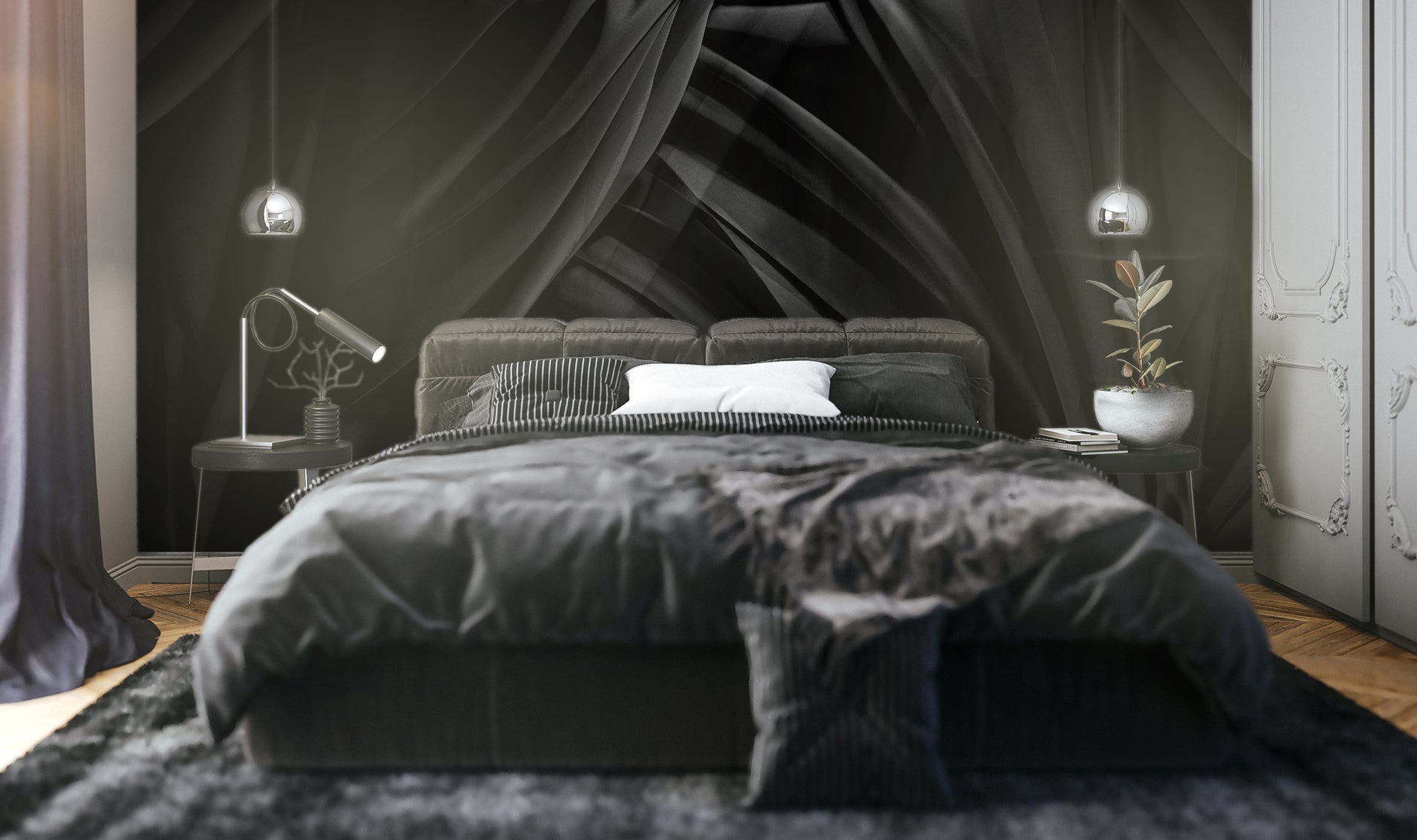 Image of Tricot Noir Made to Measure Mural