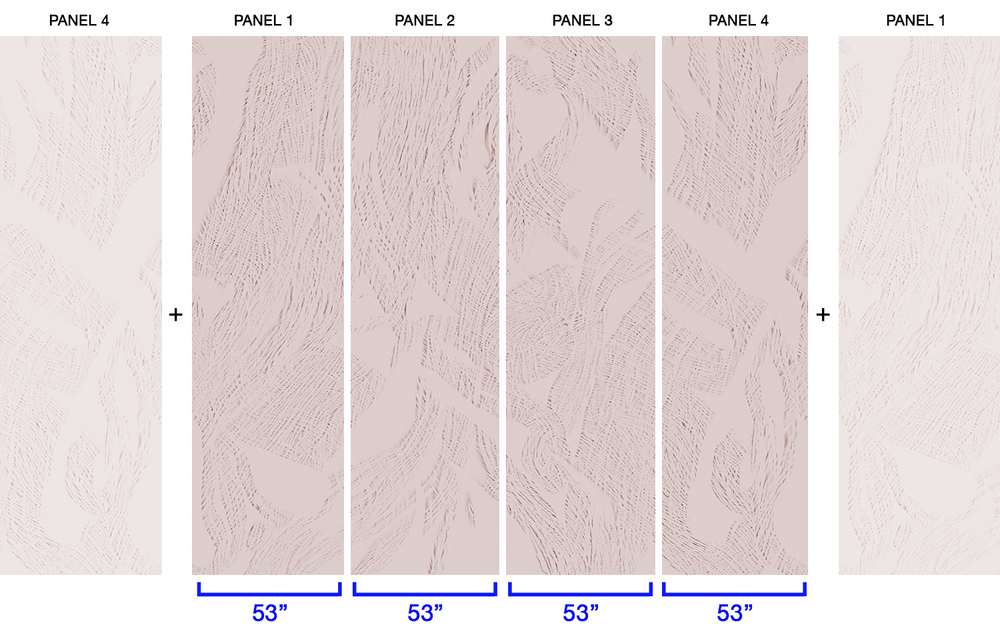 Trinity Alps in Rosewater - Wallpaper Mural - Quick Ship