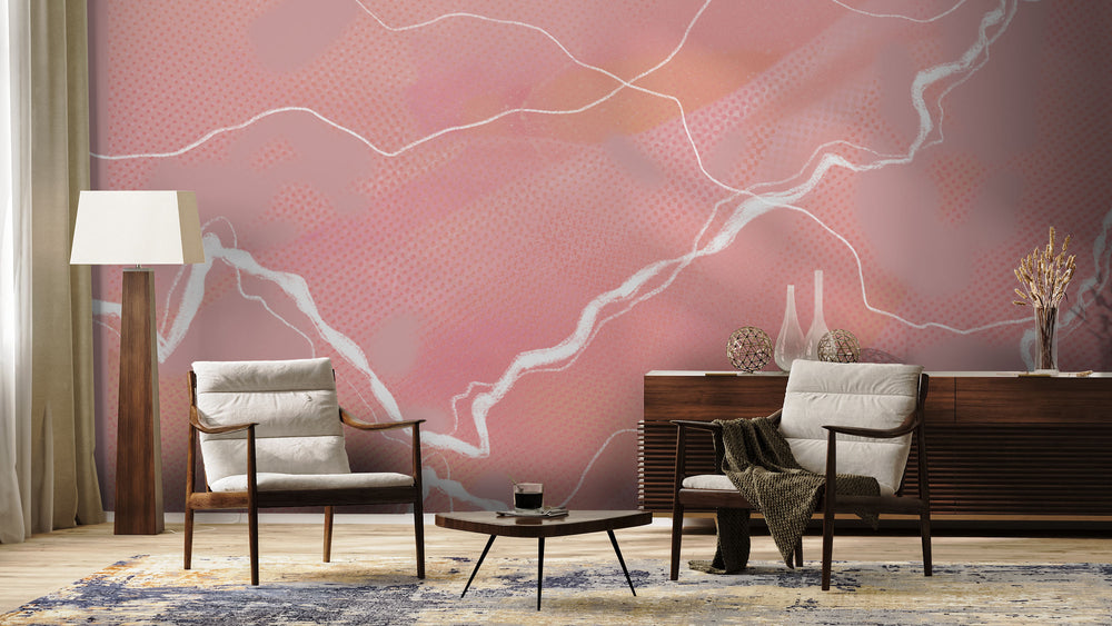 Troposphere in Blush Made to Measure Mural