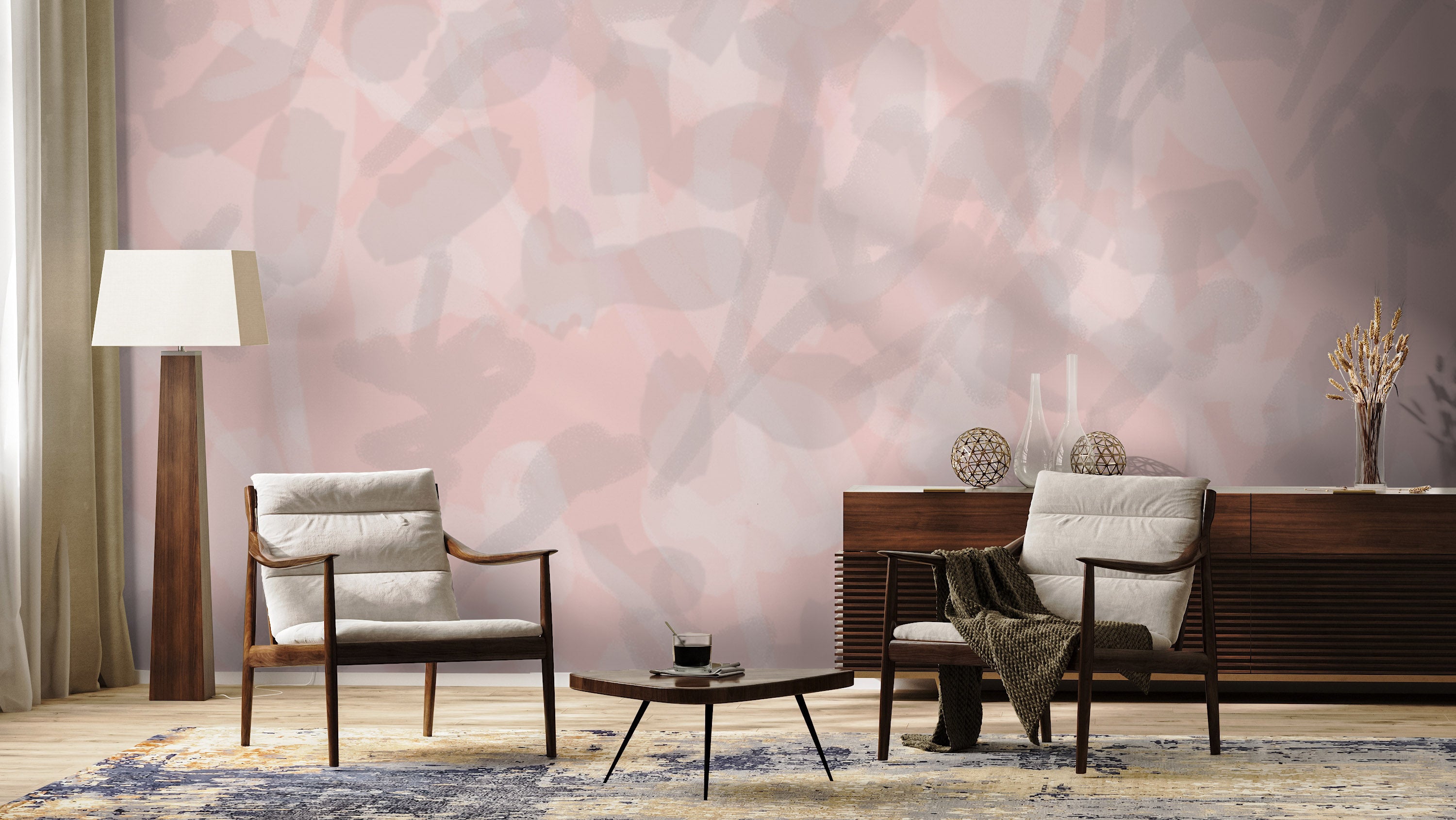 Image of Vernal in Blush Made to Measure Mural
