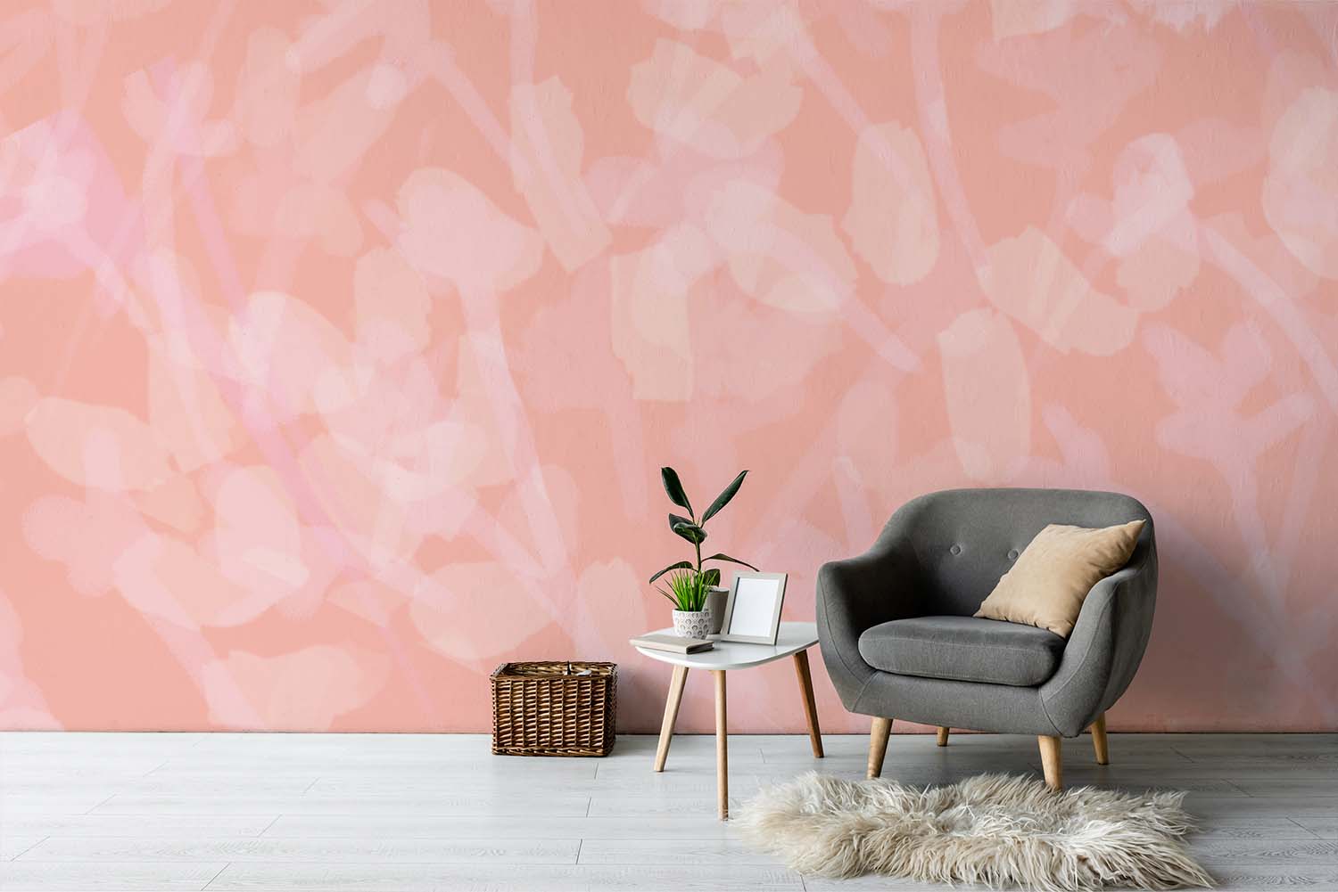 Image of Vernal in Coral Made to Measure Mural
